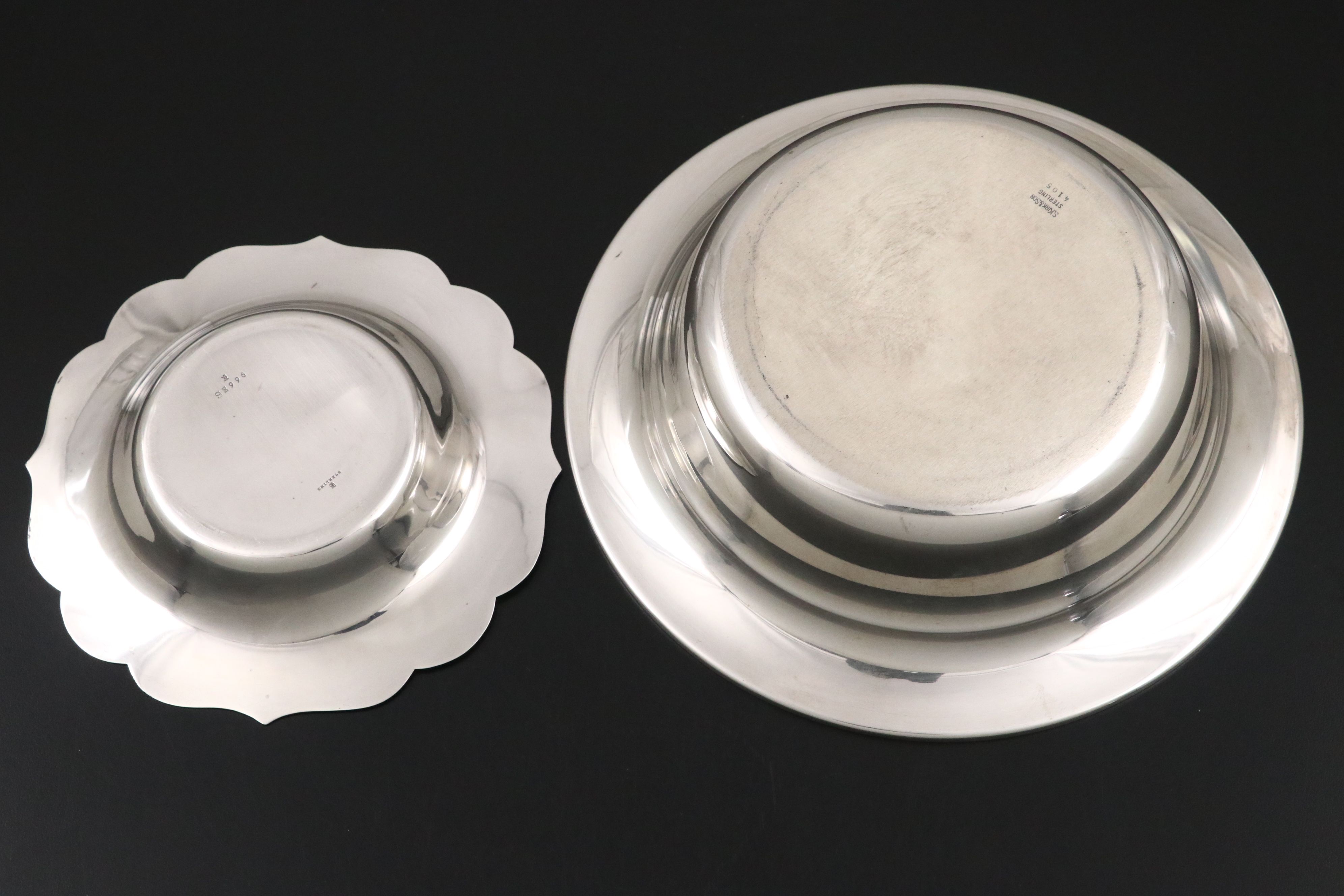 Towle Scalloped Sterling Silver Candy Dish with S. Kirk & Son Bowl