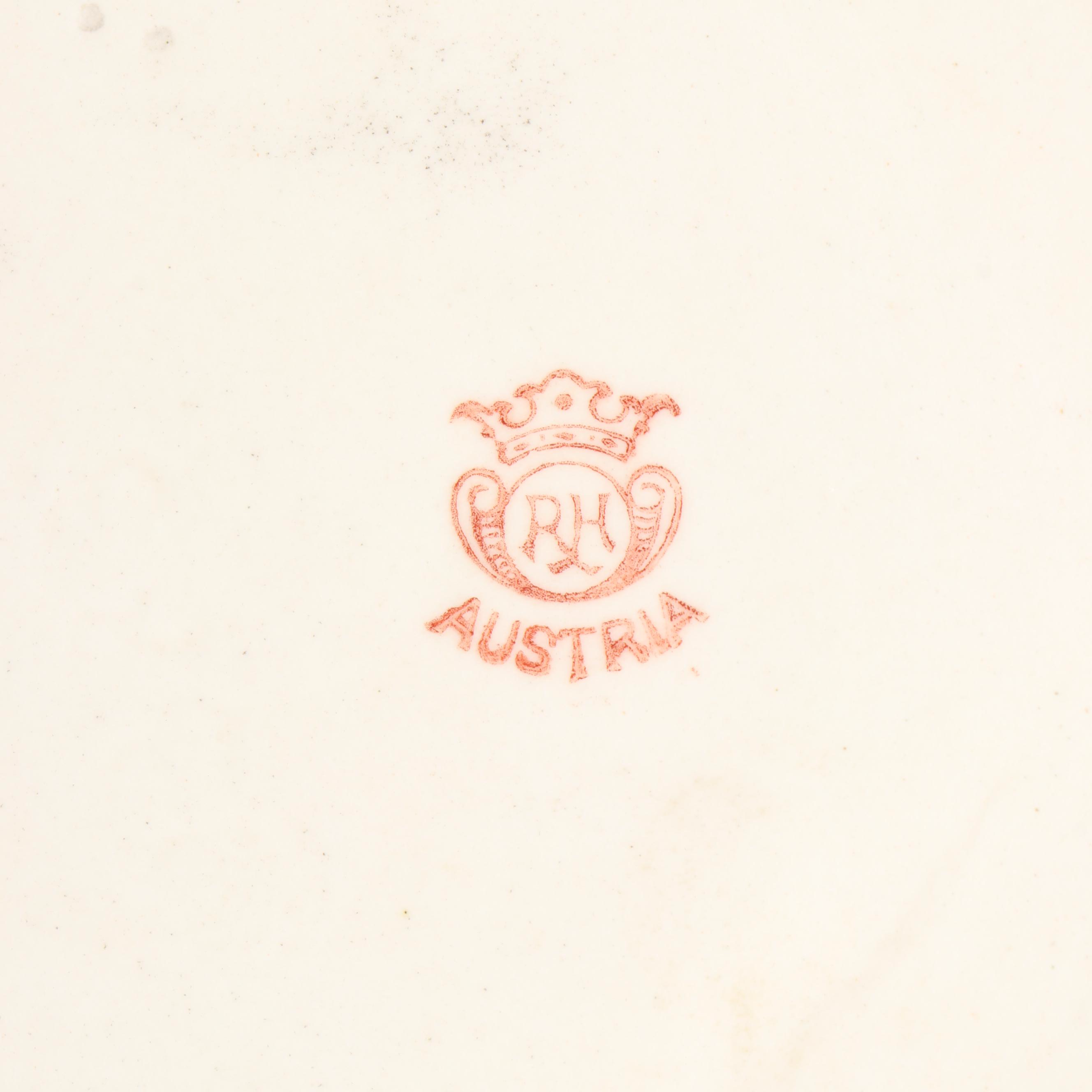 Robert Hanke Austrian Hand-Painted Floral Porcelain Vases