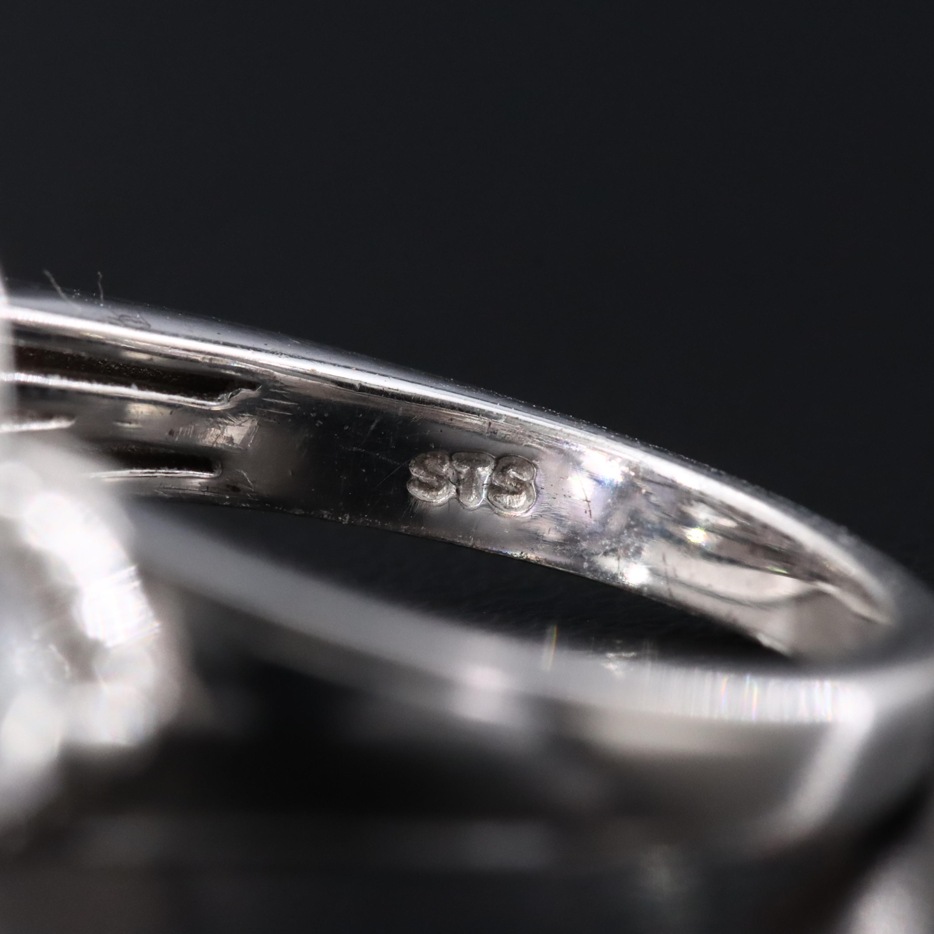 Sterling Amethyst and Sapphire Ring