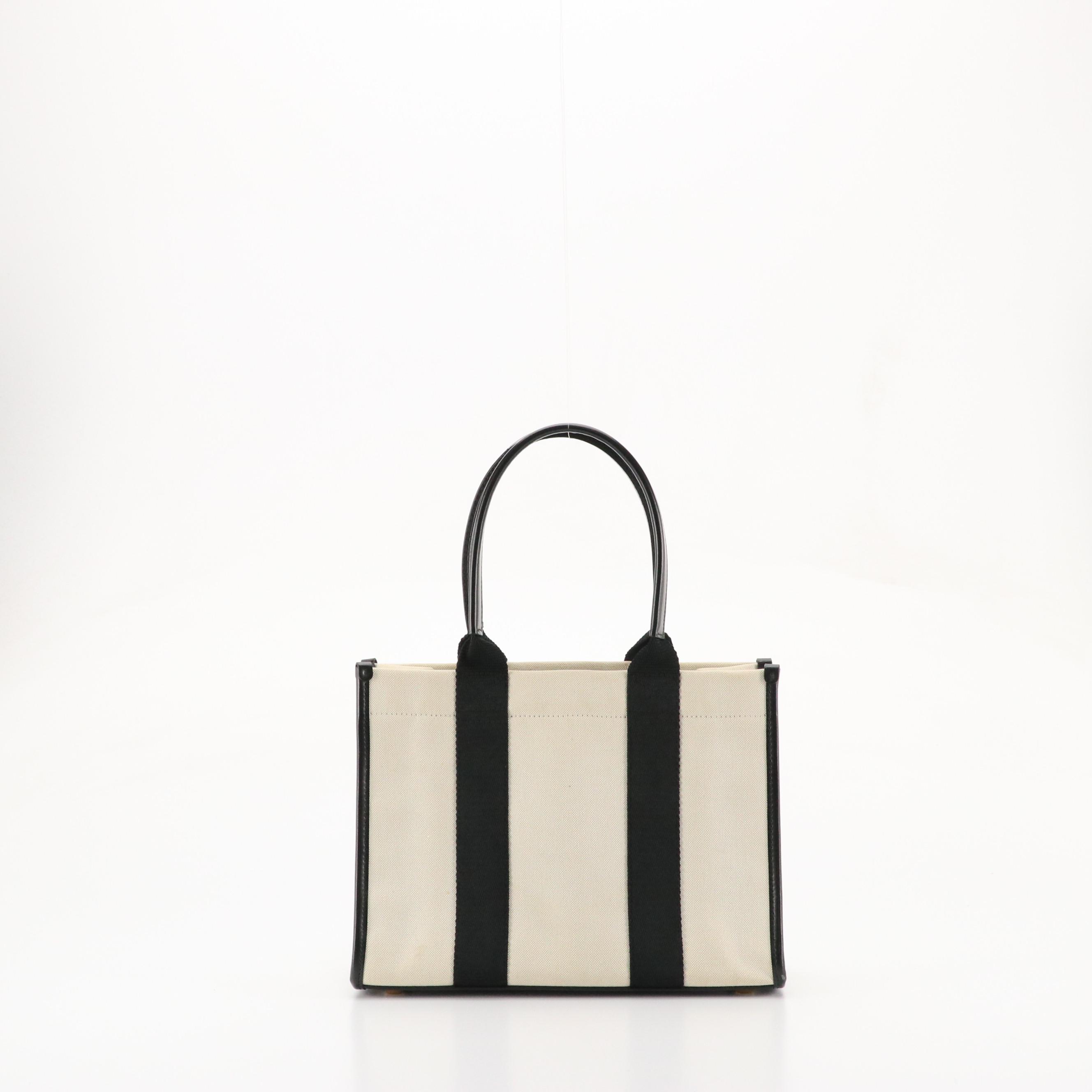 Balenciaga Canvas and Leather Small Tote