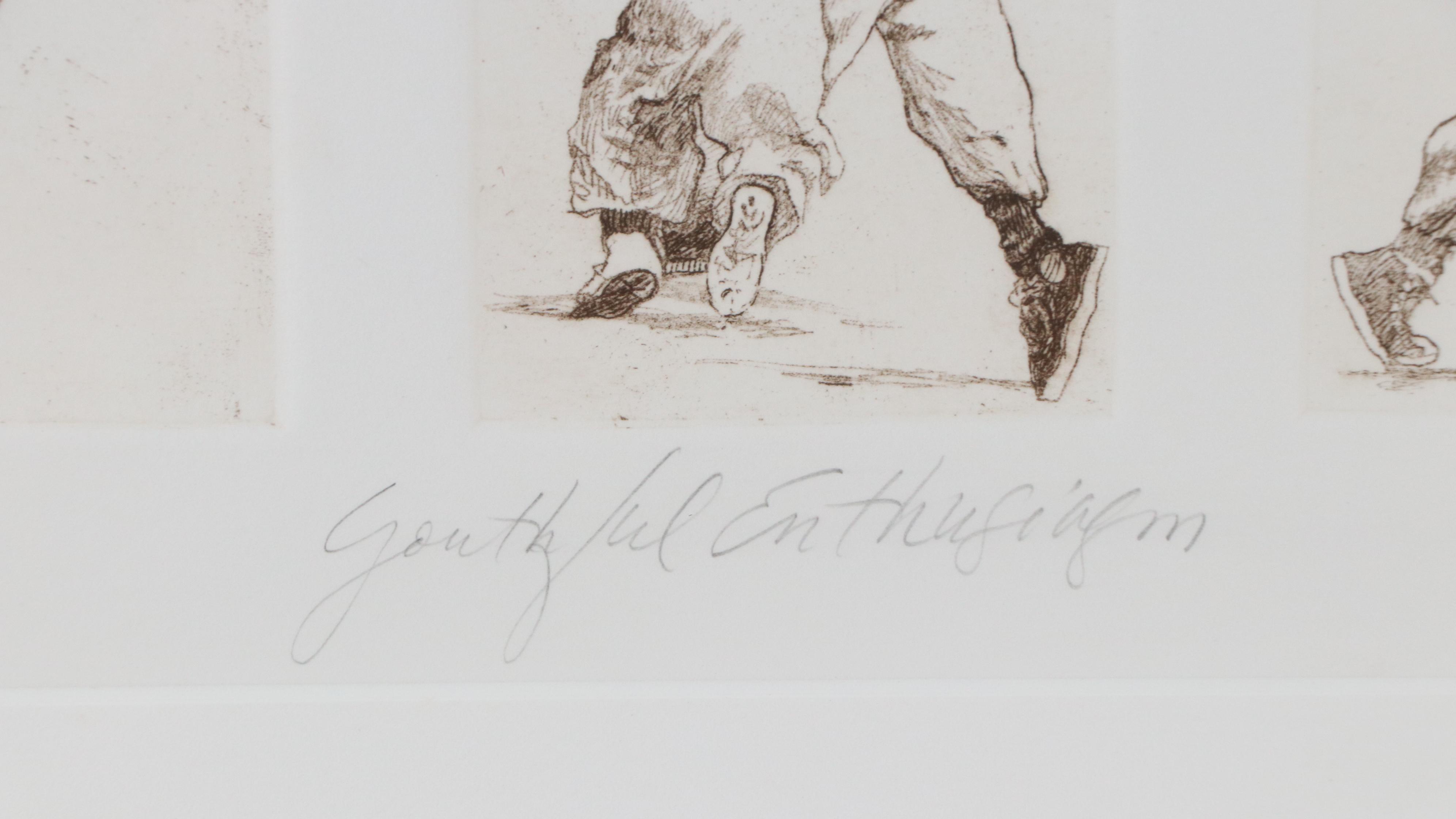 Deborah Geurtze Baseball Etching "Youthful Enthusiam"