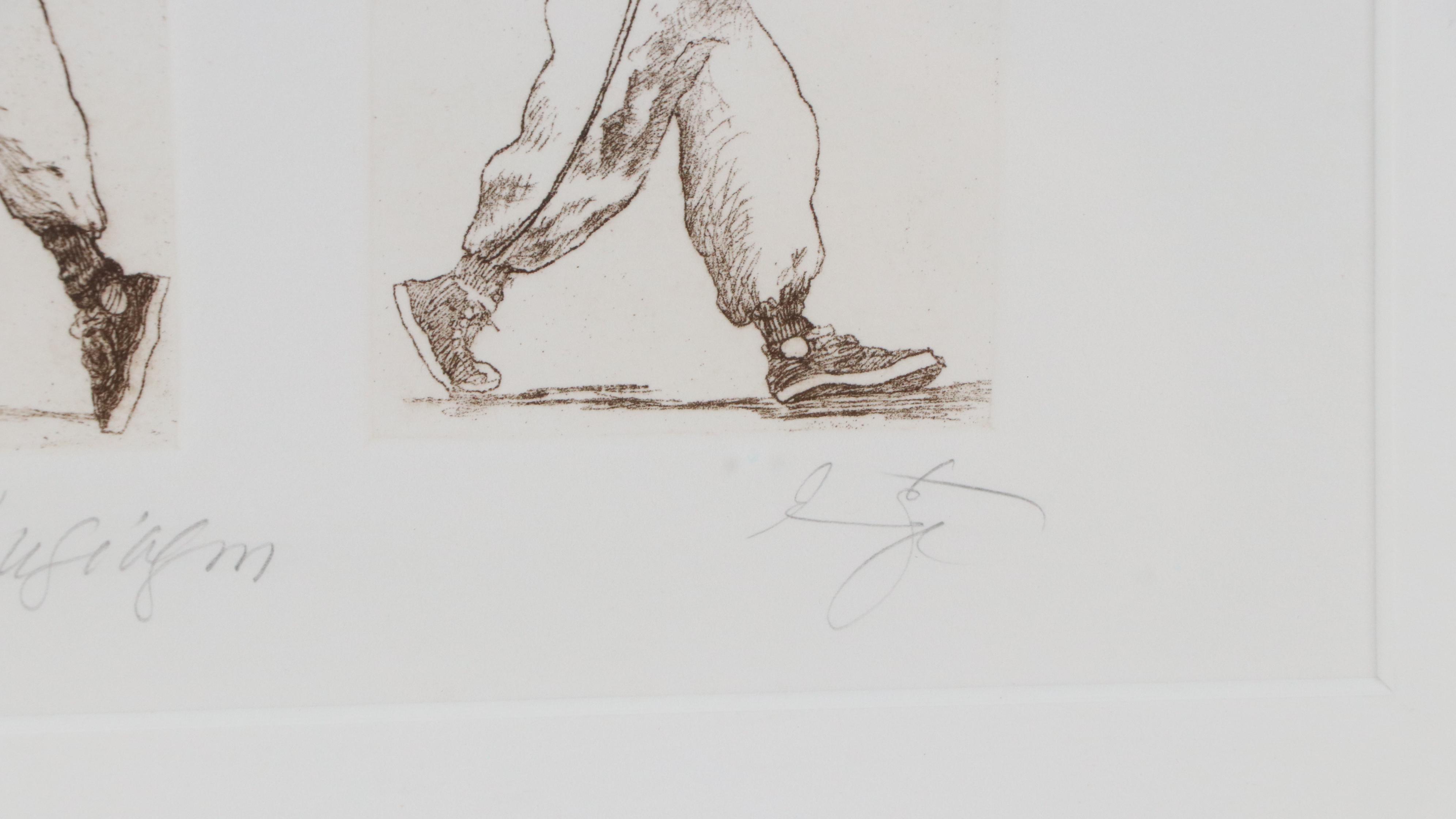 Deborah Geurtze Baseball Etching "Youthful Enthusiam"