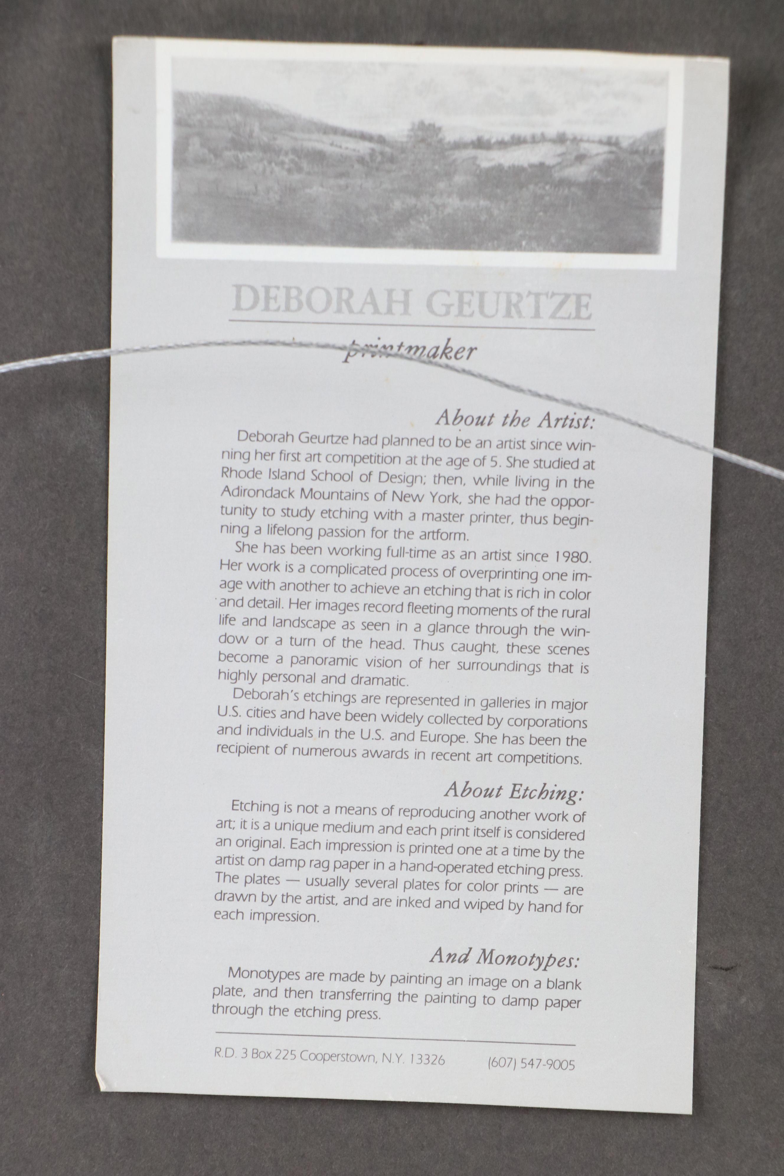 Deborah Geurtze Baseball Etching "Youthful Enthusiam"