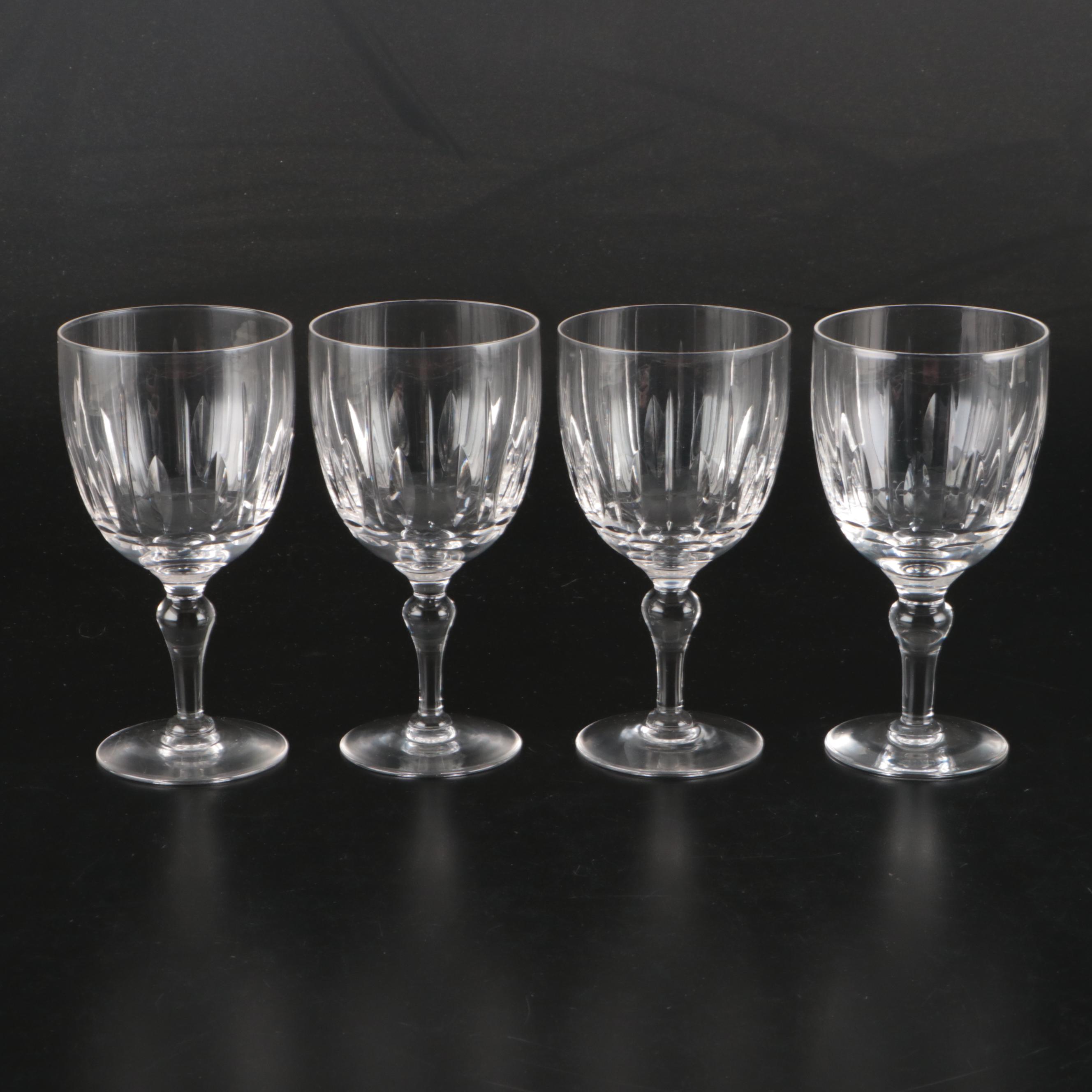 Stuart "Hampshire" Crystal Water Goblets, Mid to Late 20th Century