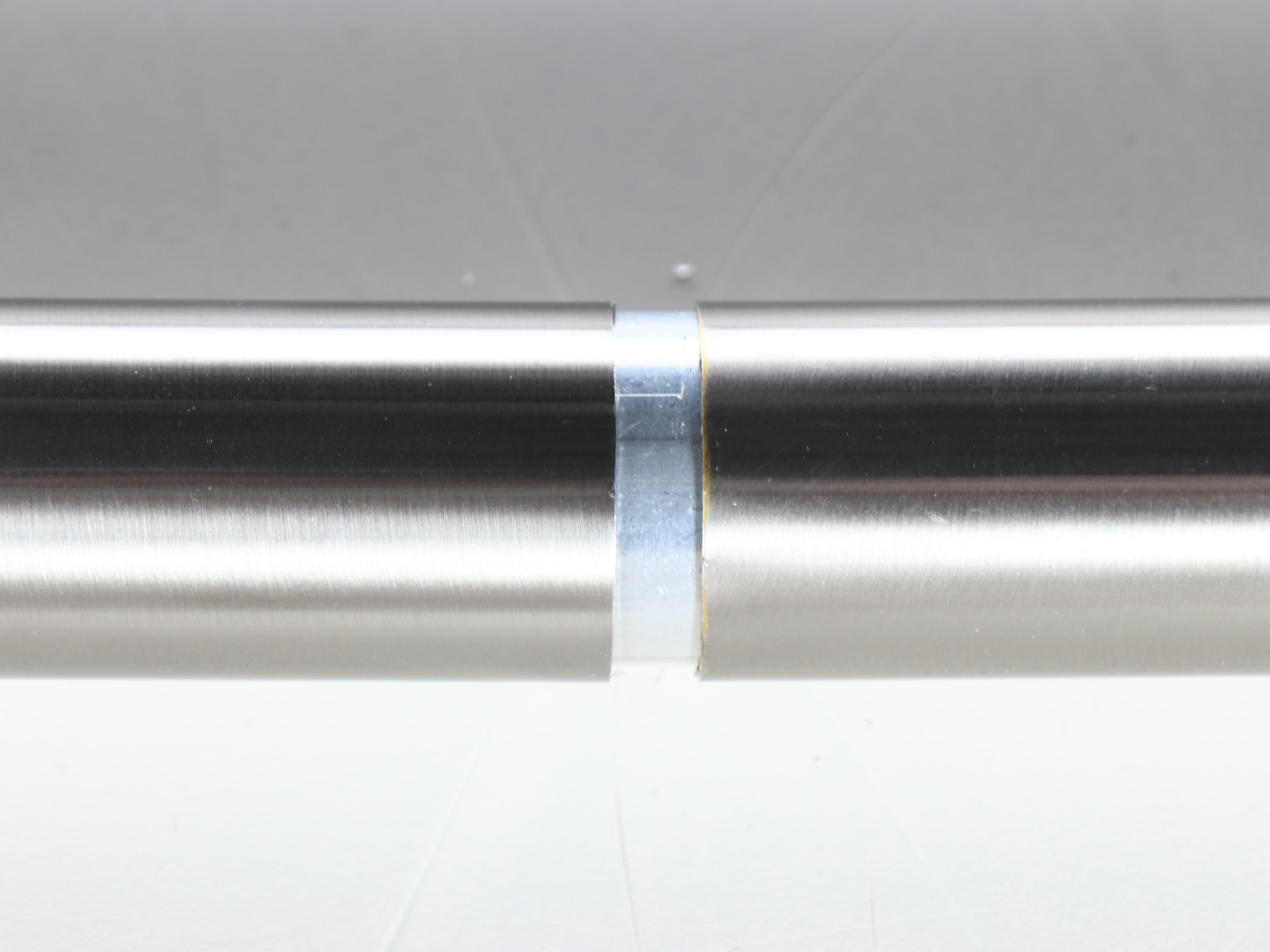 Contemporary Brushed Nickel Oval Shower Ring and Ceiling Supports