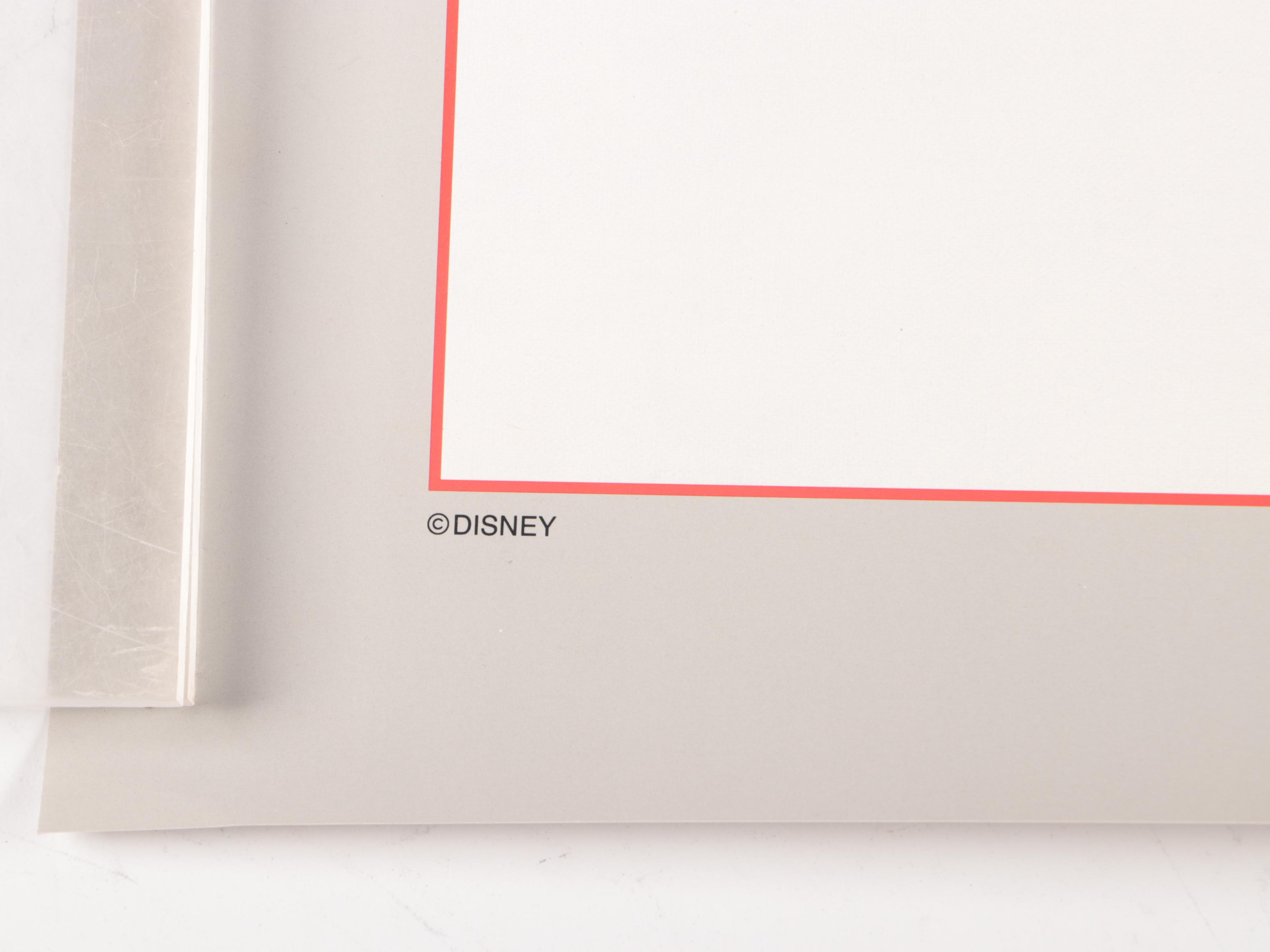 Charles Boyer "Mickey Mouse Self-Portrait" Lithograph Poster