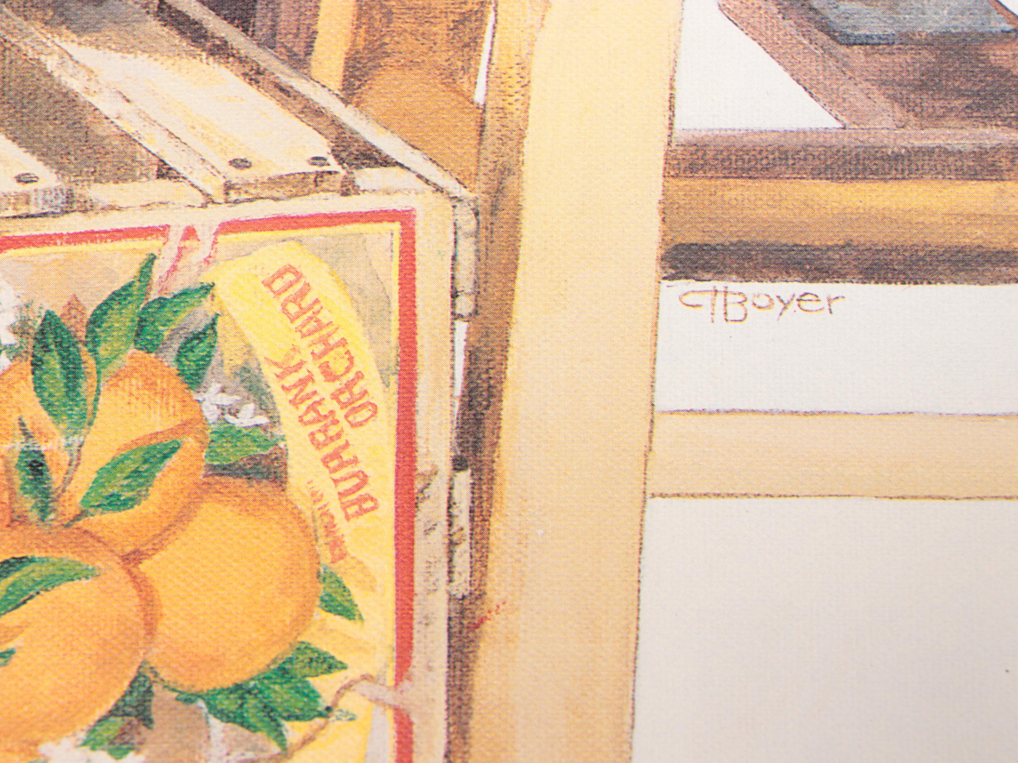 Charles Boyer "Mickey Mouse Self-Portrait" Lithograph Poster