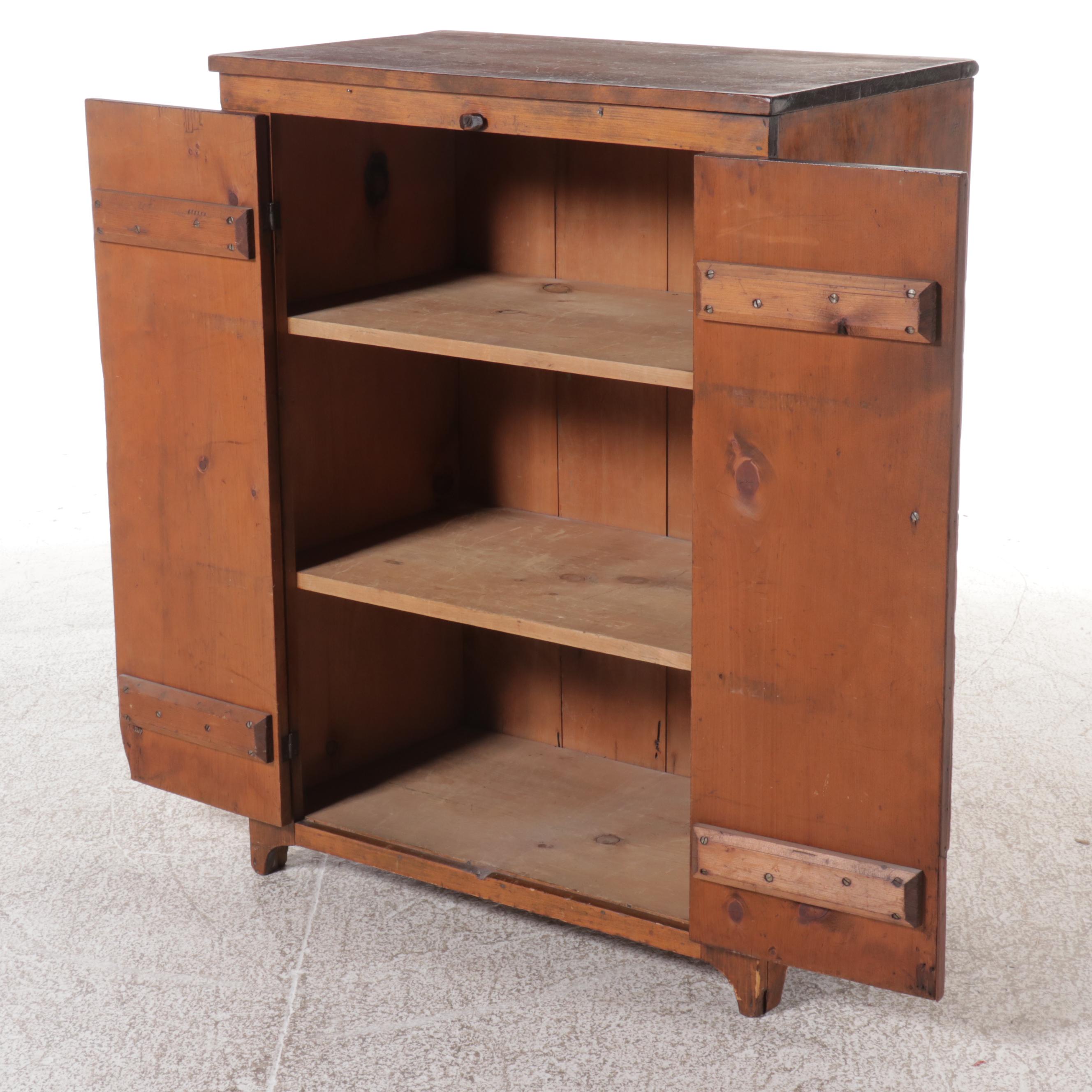 American Primitive Style Wood Cabinet