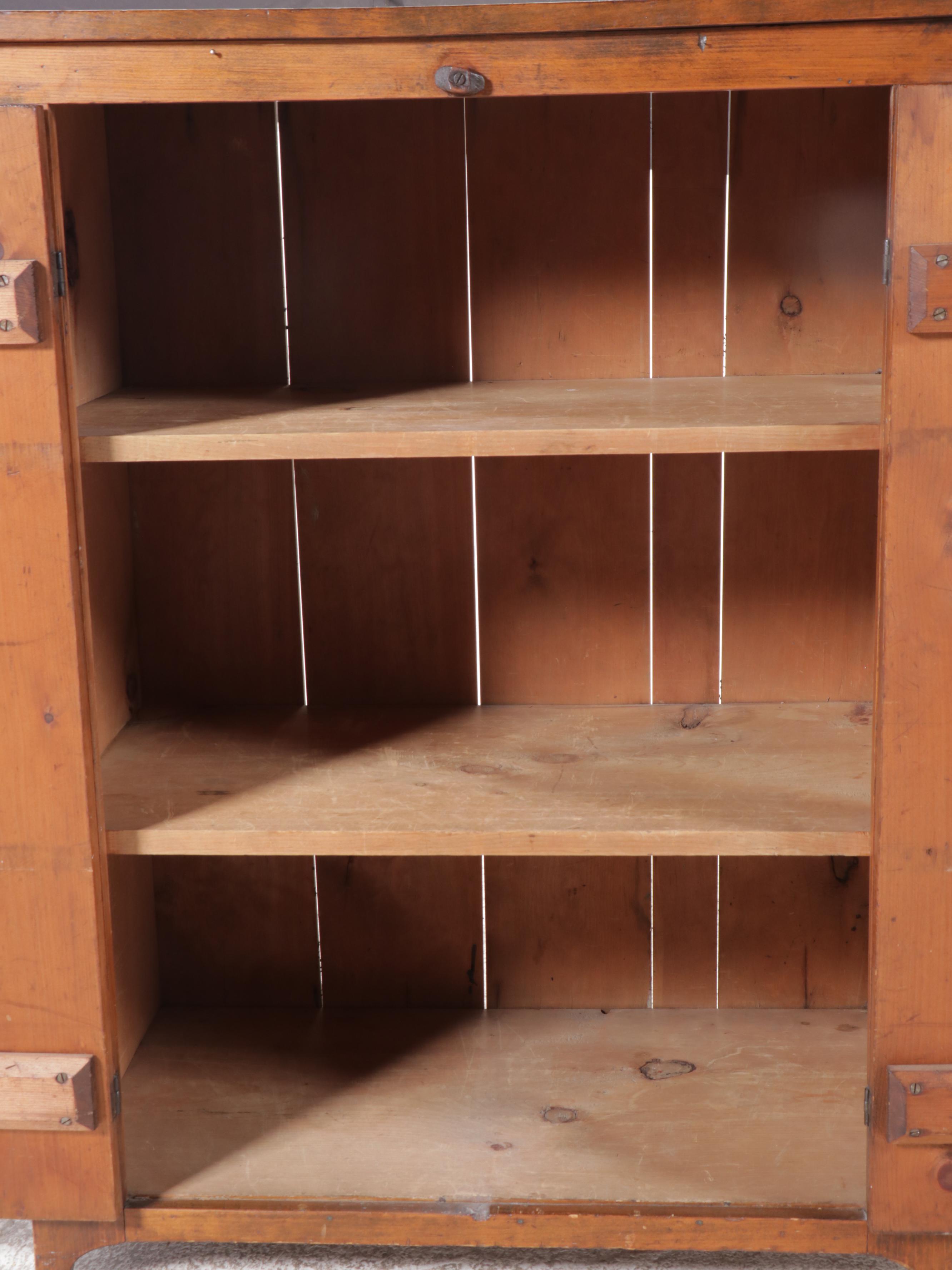 American Primitive Style Wood Cabinet