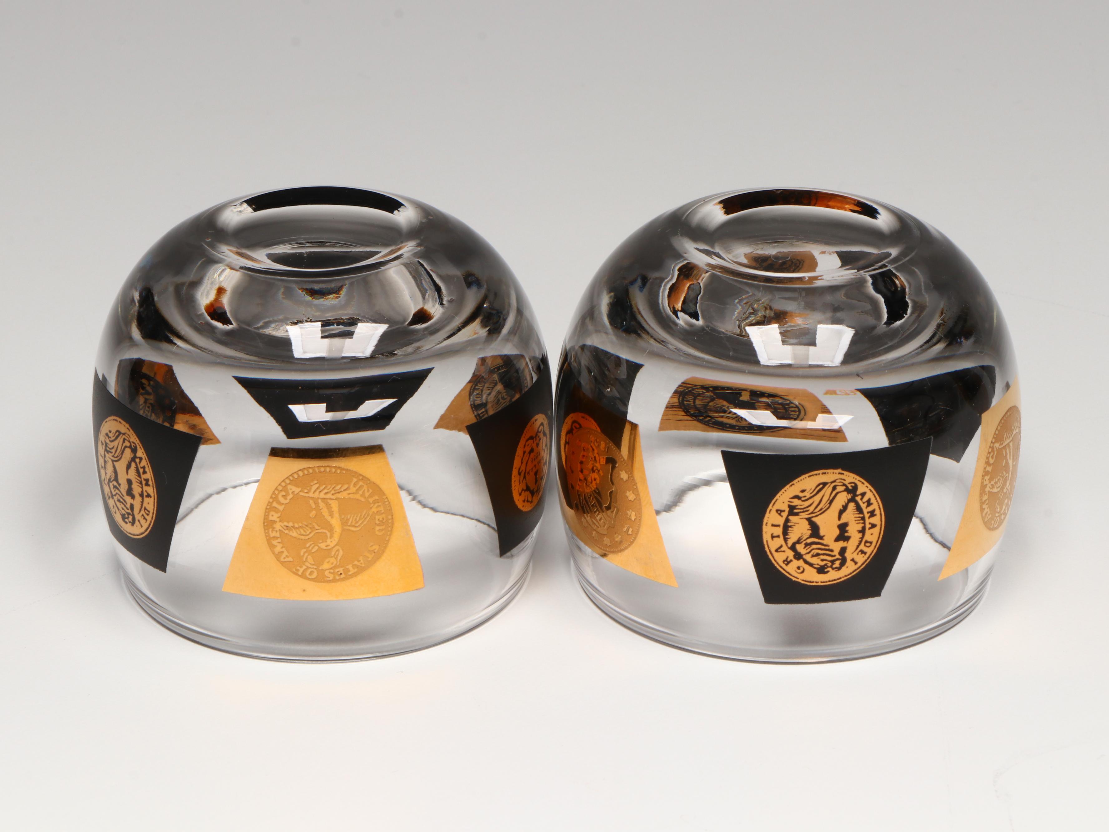 Cera Mid Century Modern Punch Bowl with Lowball Glasses in Rack