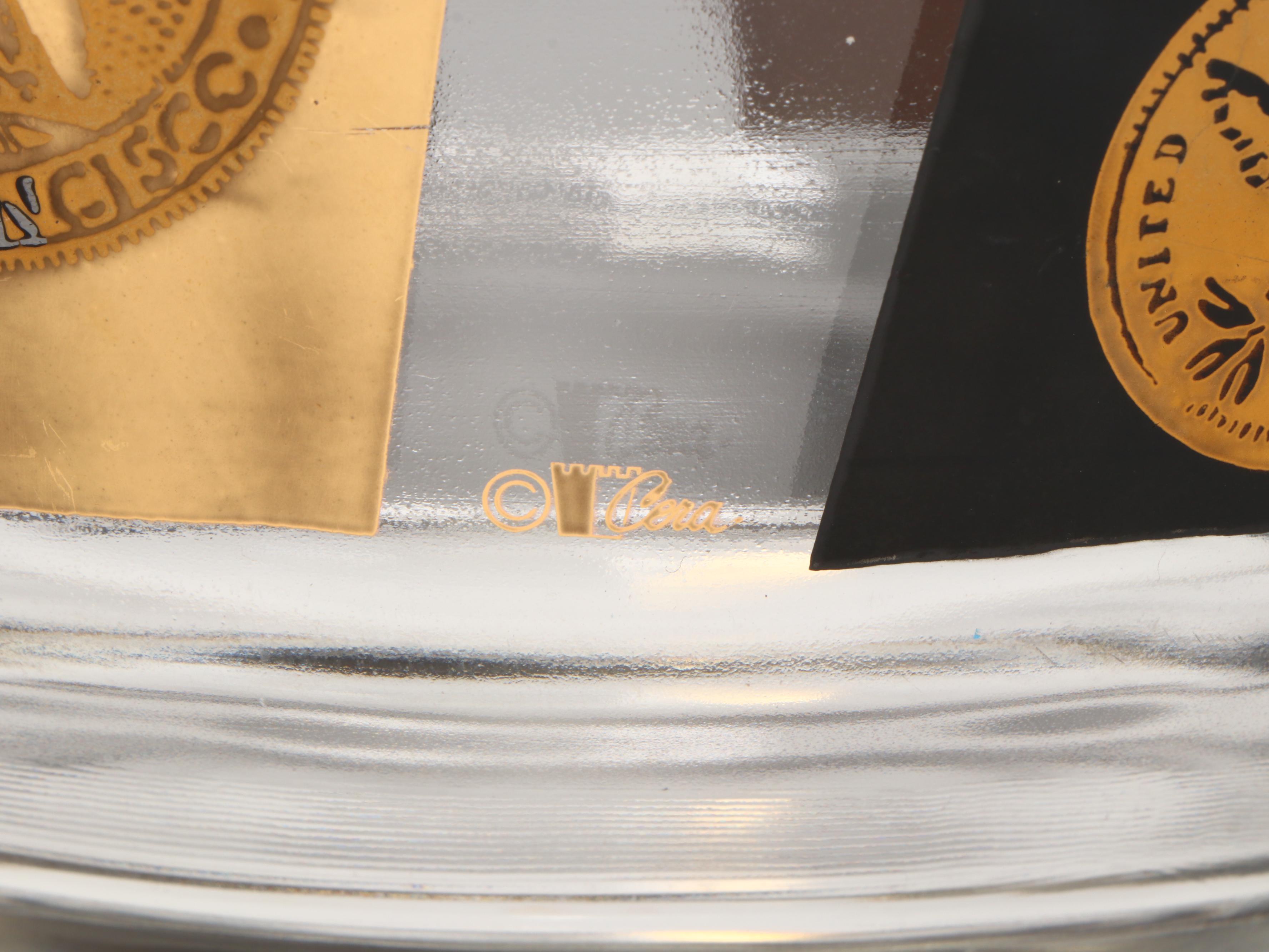 Cera Mid Century Modern Punch Bowl with Lowball Glasses in Rack