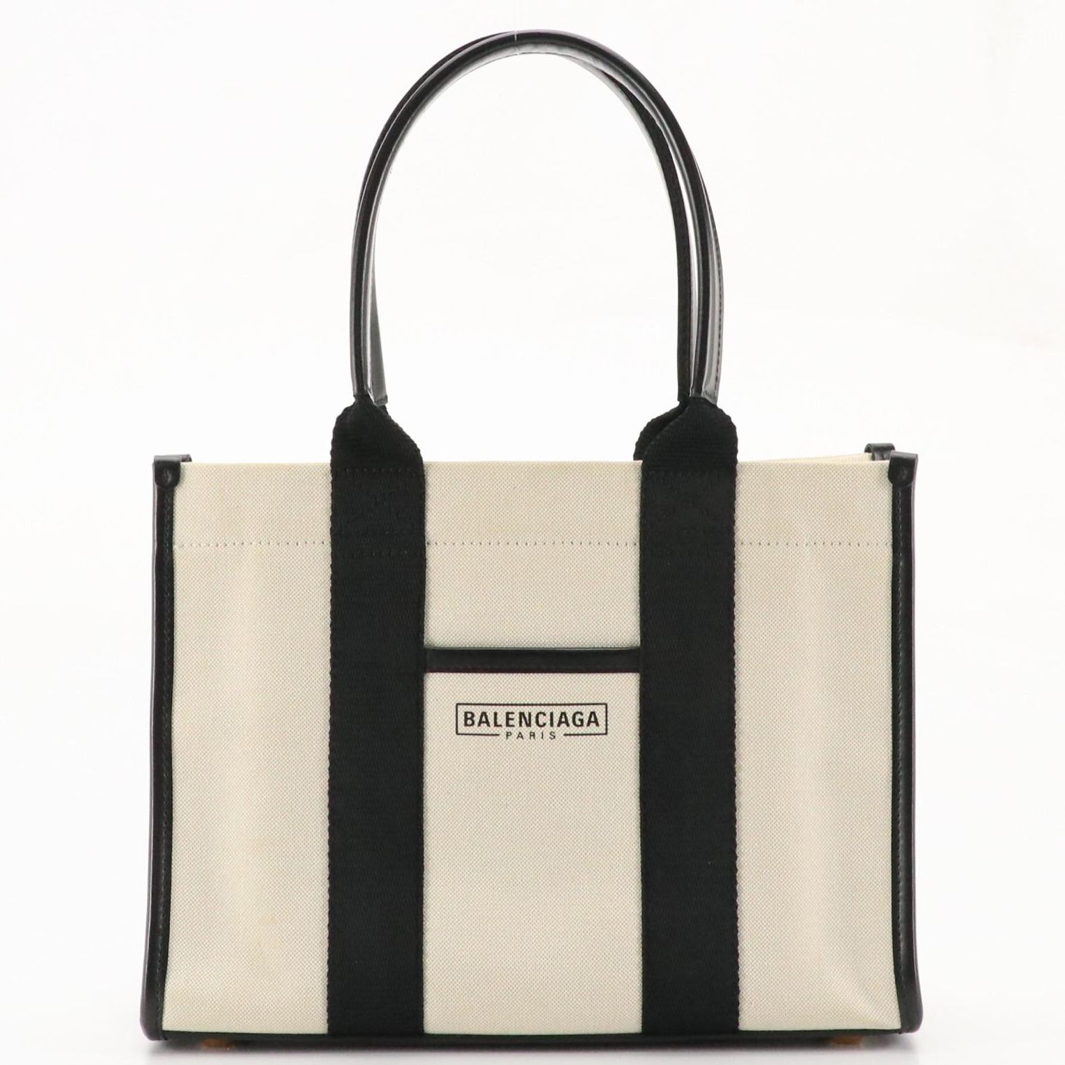 Balenciaga Canvas and Leather Small Tote