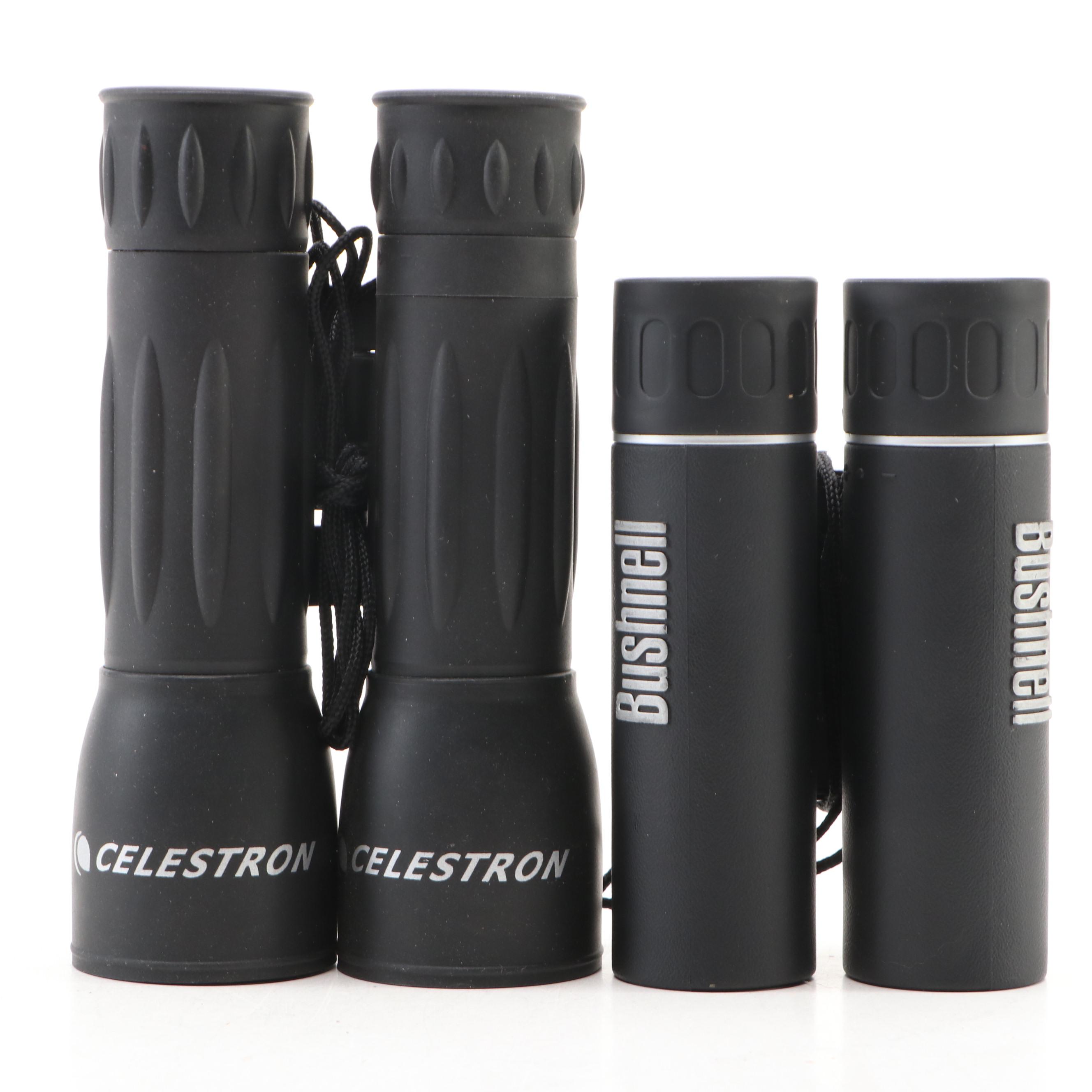 Celestron and Bushnell Binoculars with Cases