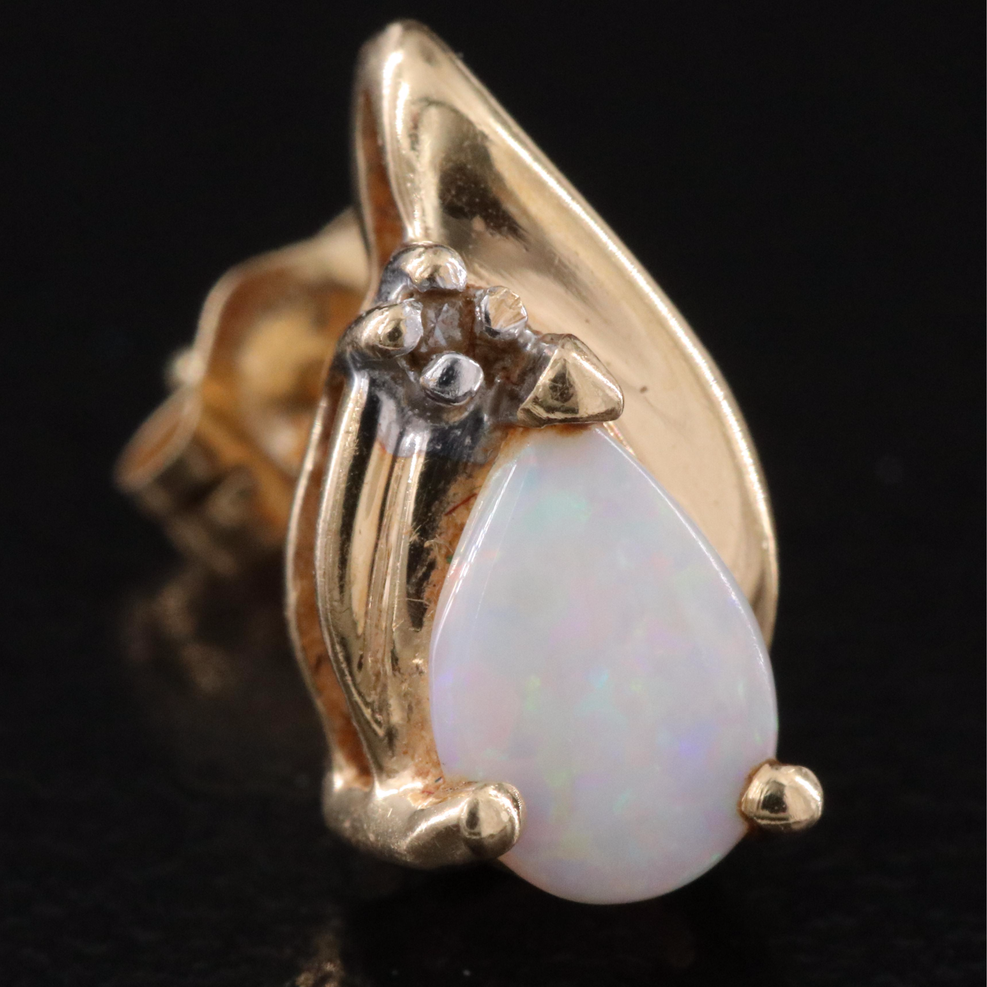 14K Opal and Diamond Earrings