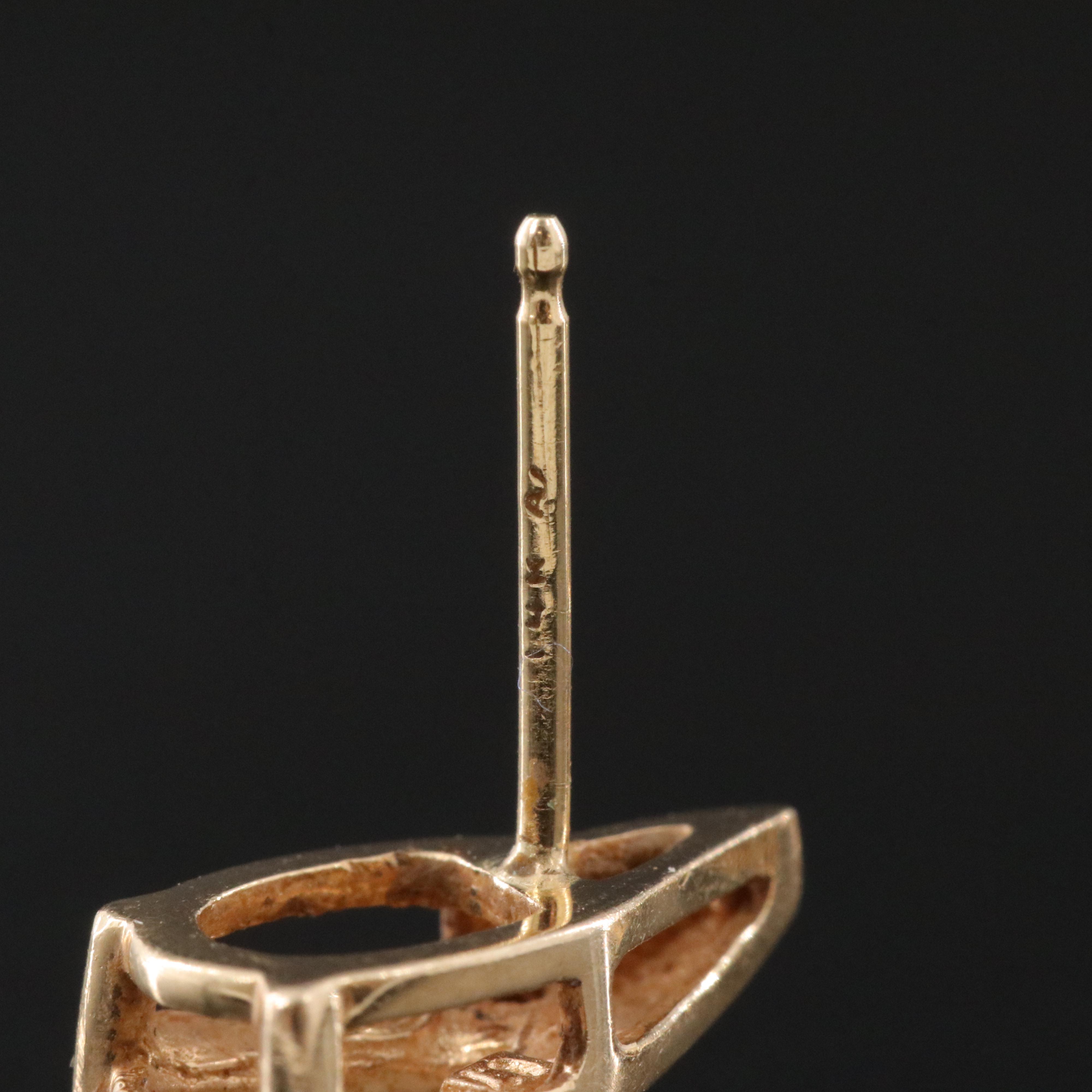 14K Opal and Diamond Earrings