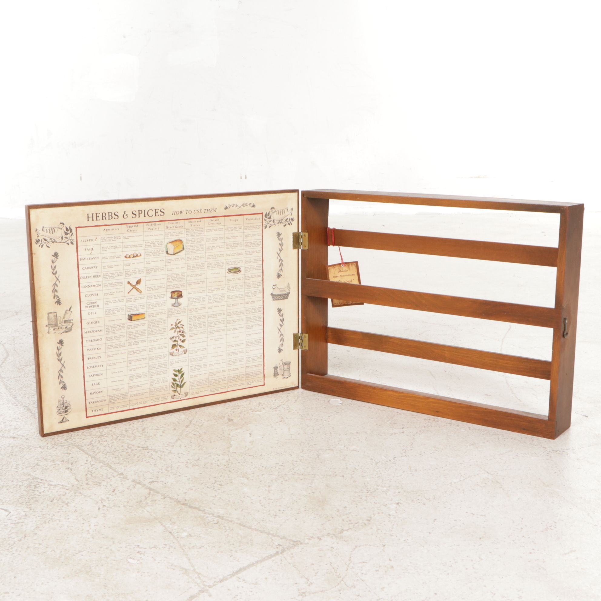 American Primitive Bench-Made Wood Tool Caddy with Wood Spice Rack