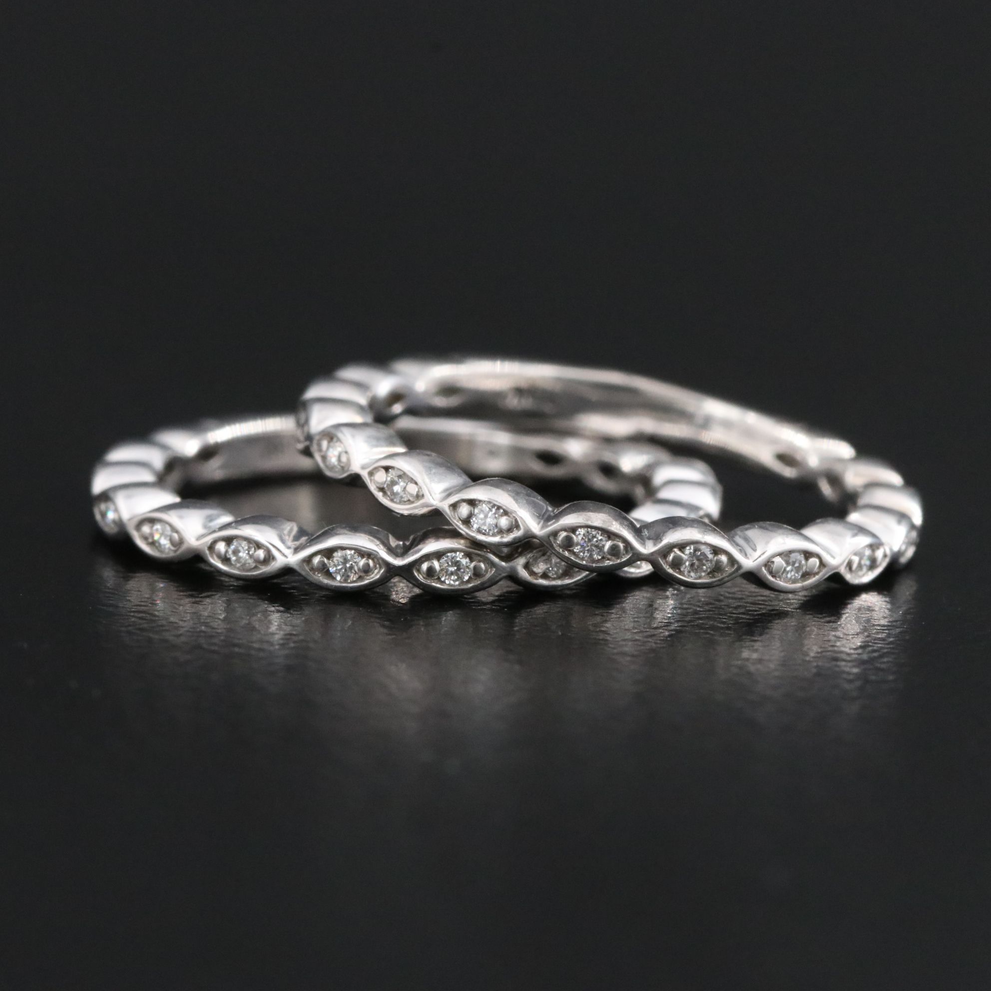 Palladium 0.20 CTW Diamond Bands