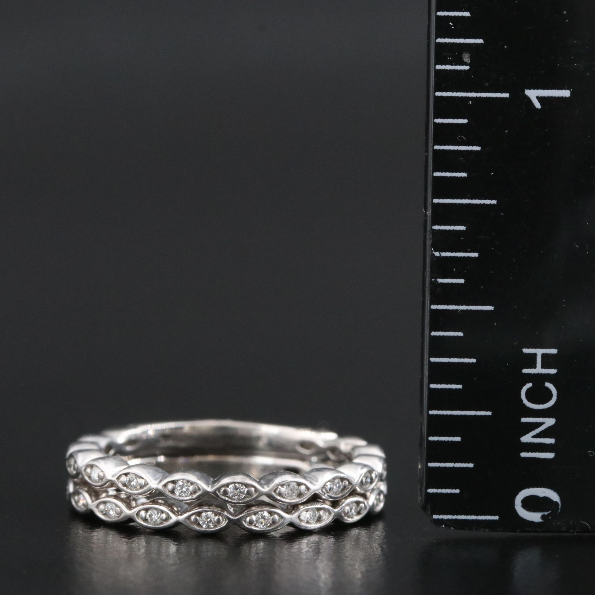Palladium 0.20 CTW Diamond Bands