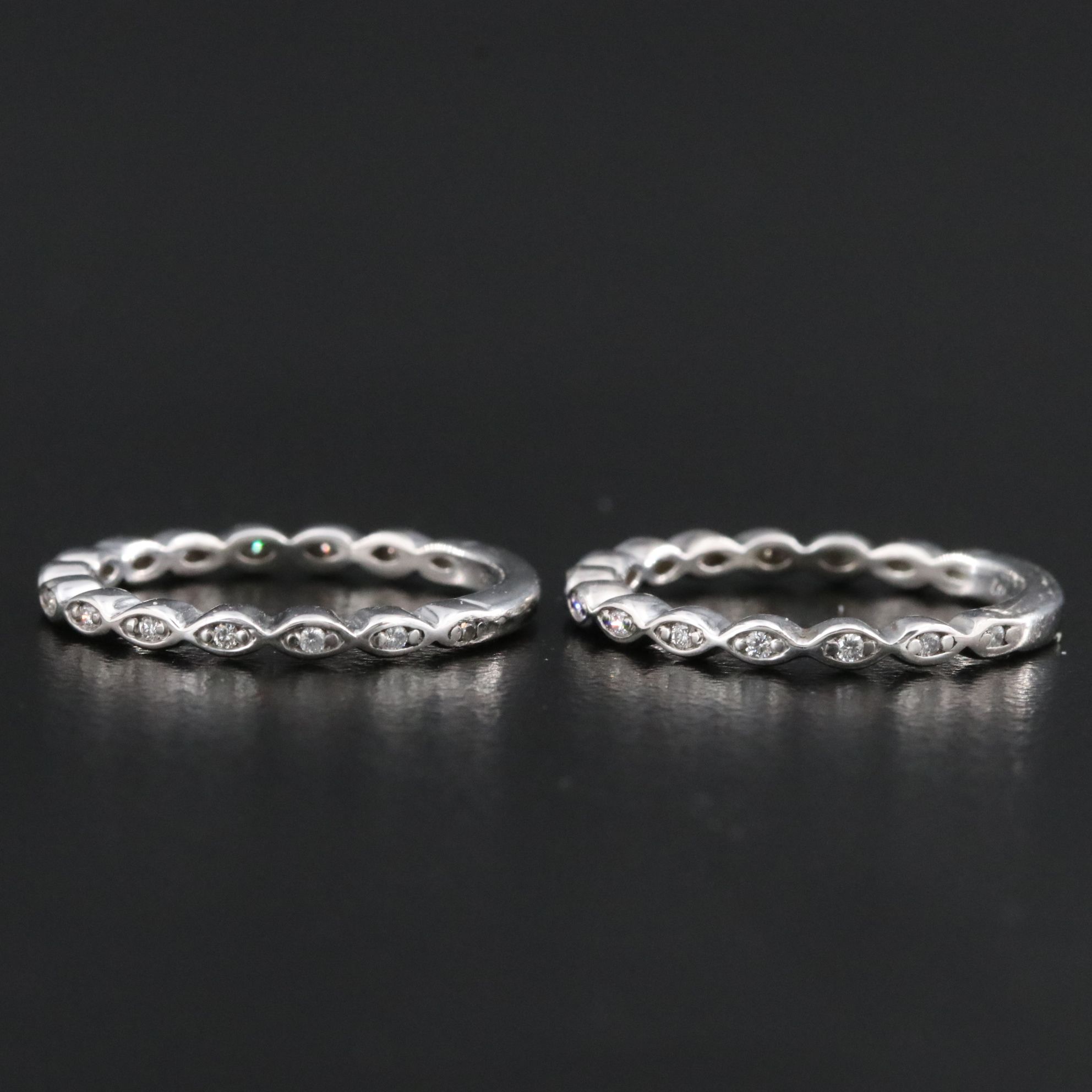 Palladium 0.20 CTW Diamond Bands