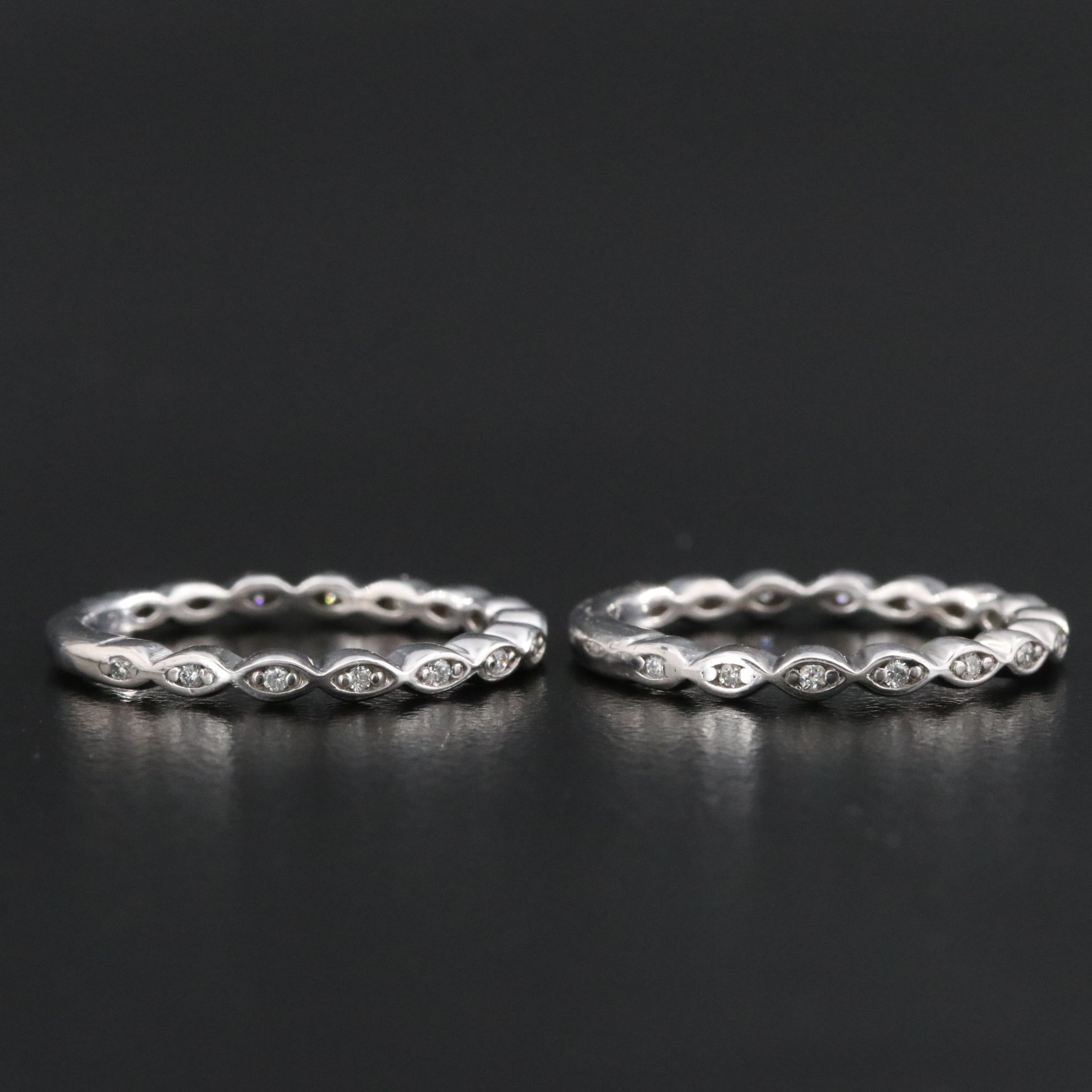 Palladium 0.20 CTW Diamond Bands