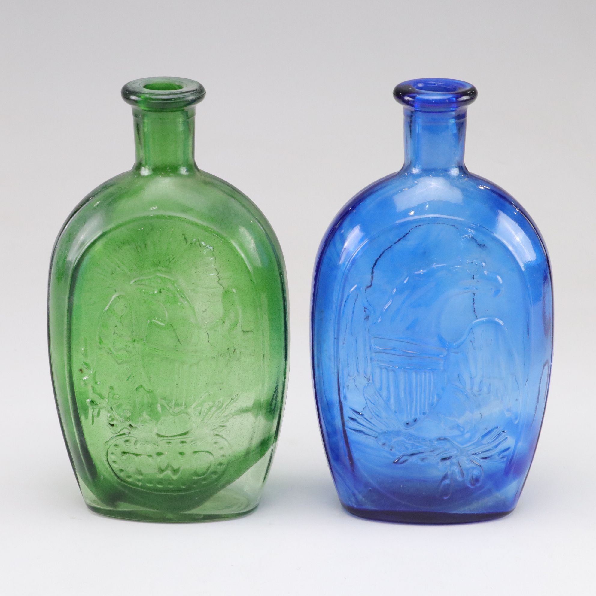 Imperial Glass Cello & Other Colored Glass Bottles