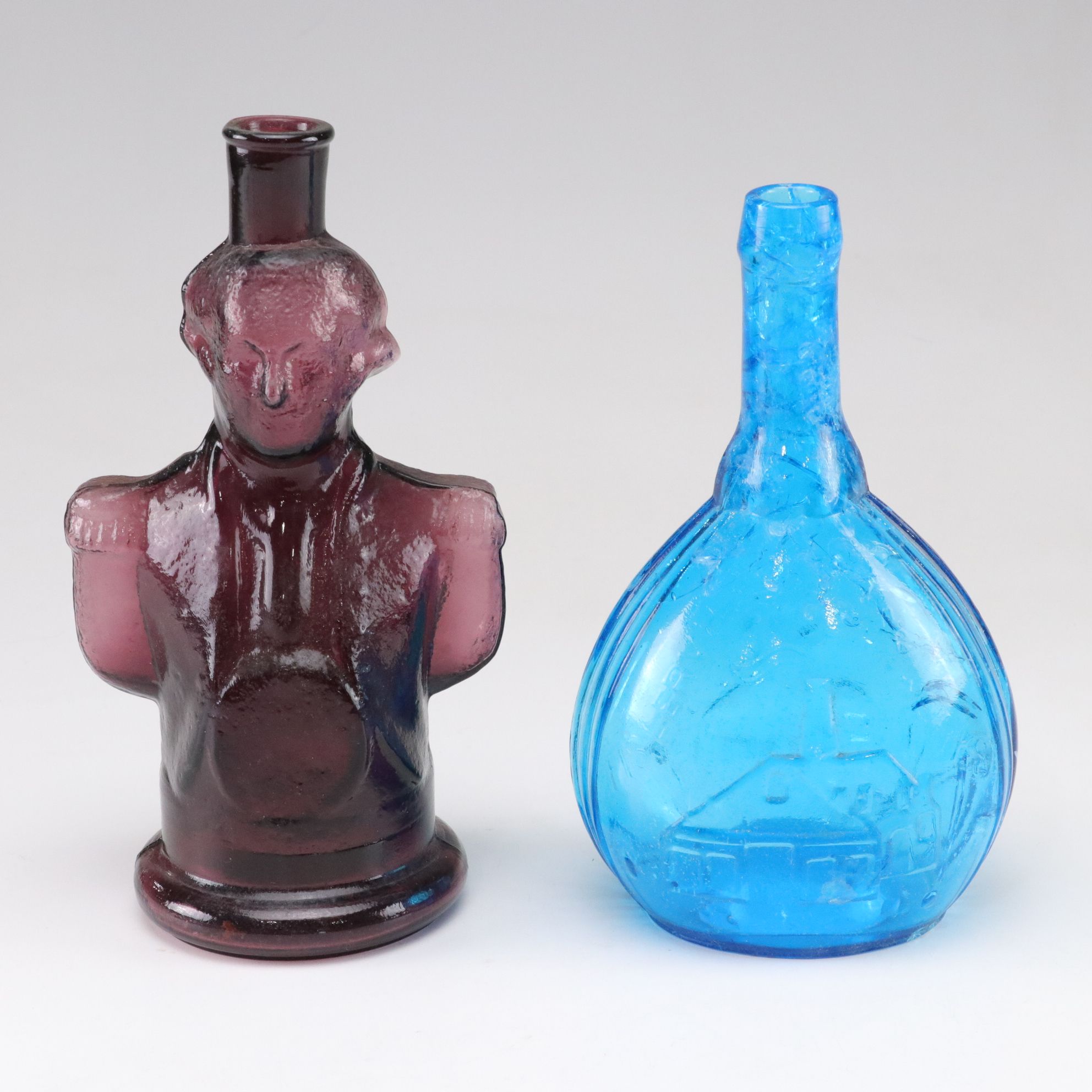 Imperial Glass Cello & Other Colored Glass Bottles