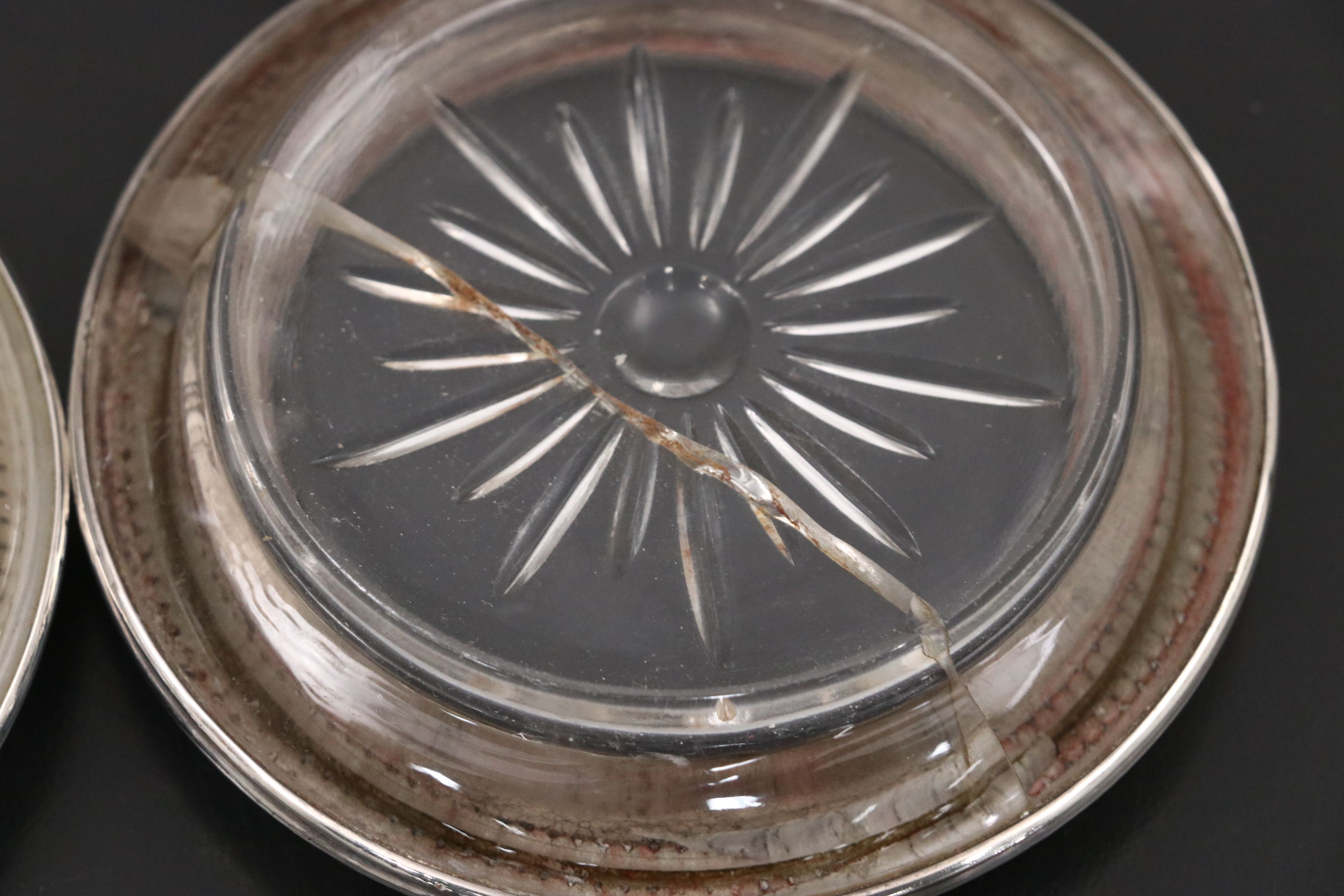 Webster Sterling Foliate Overlay Trivets and Other Coasters, Early to Mid-20th C