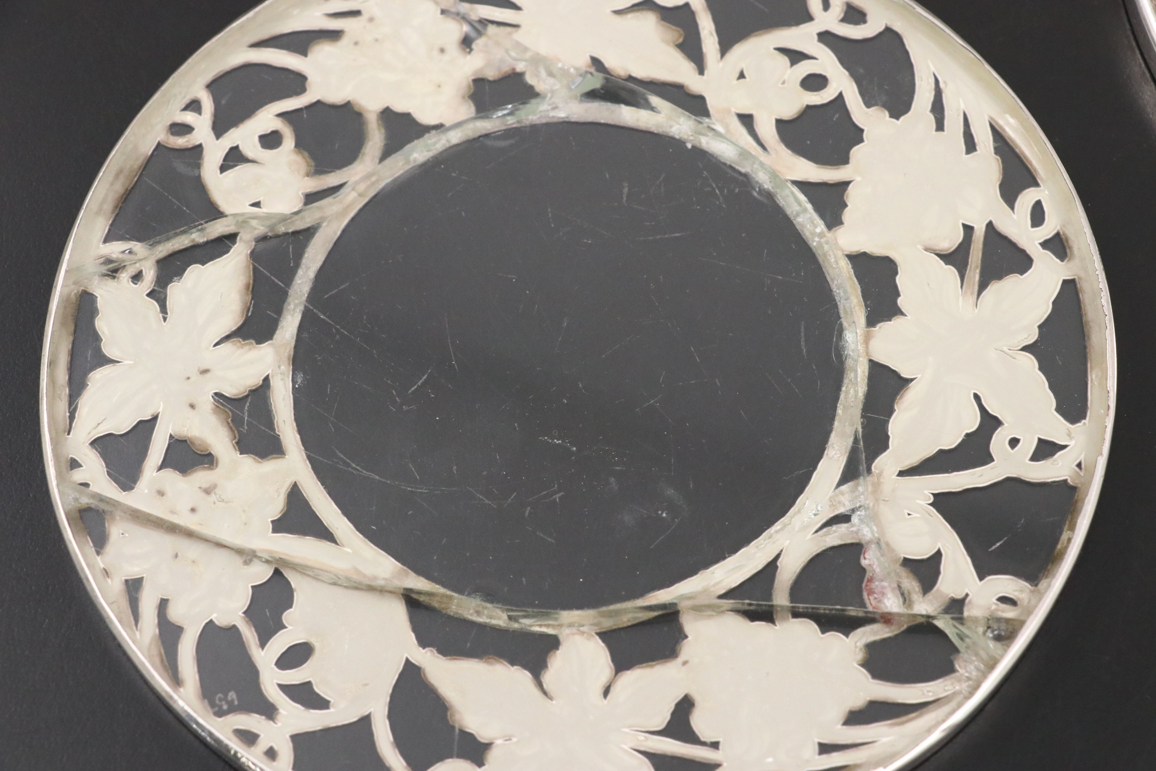 Webster Sterling Foliate Overlay Trivets and Other Coasters, Early to Mid-20th C