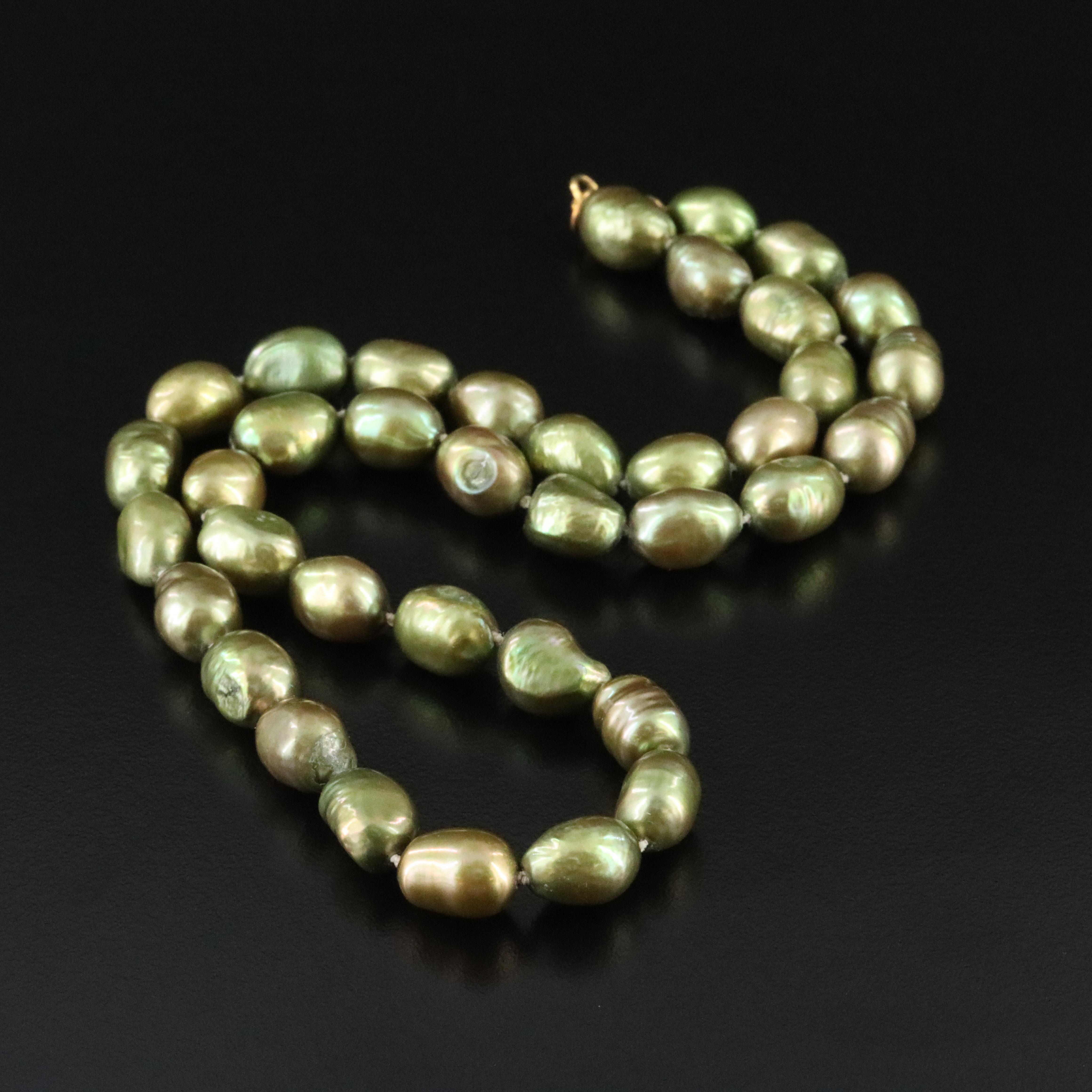 8.00 × 11.00 MM Pearl Necklace with 14K Clasp