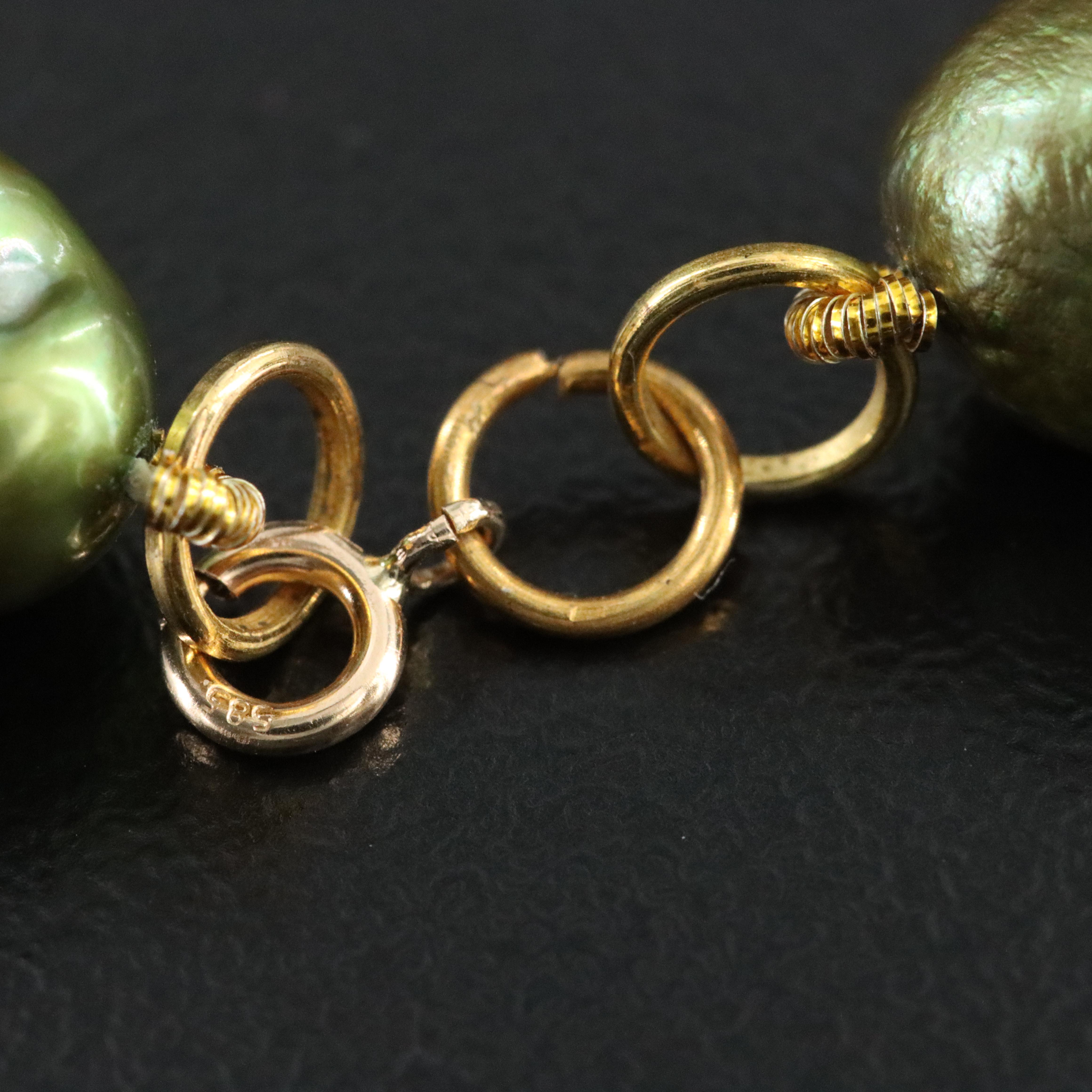 8.00 × 11.00 MM Pearl Necklace with 14K Clasp