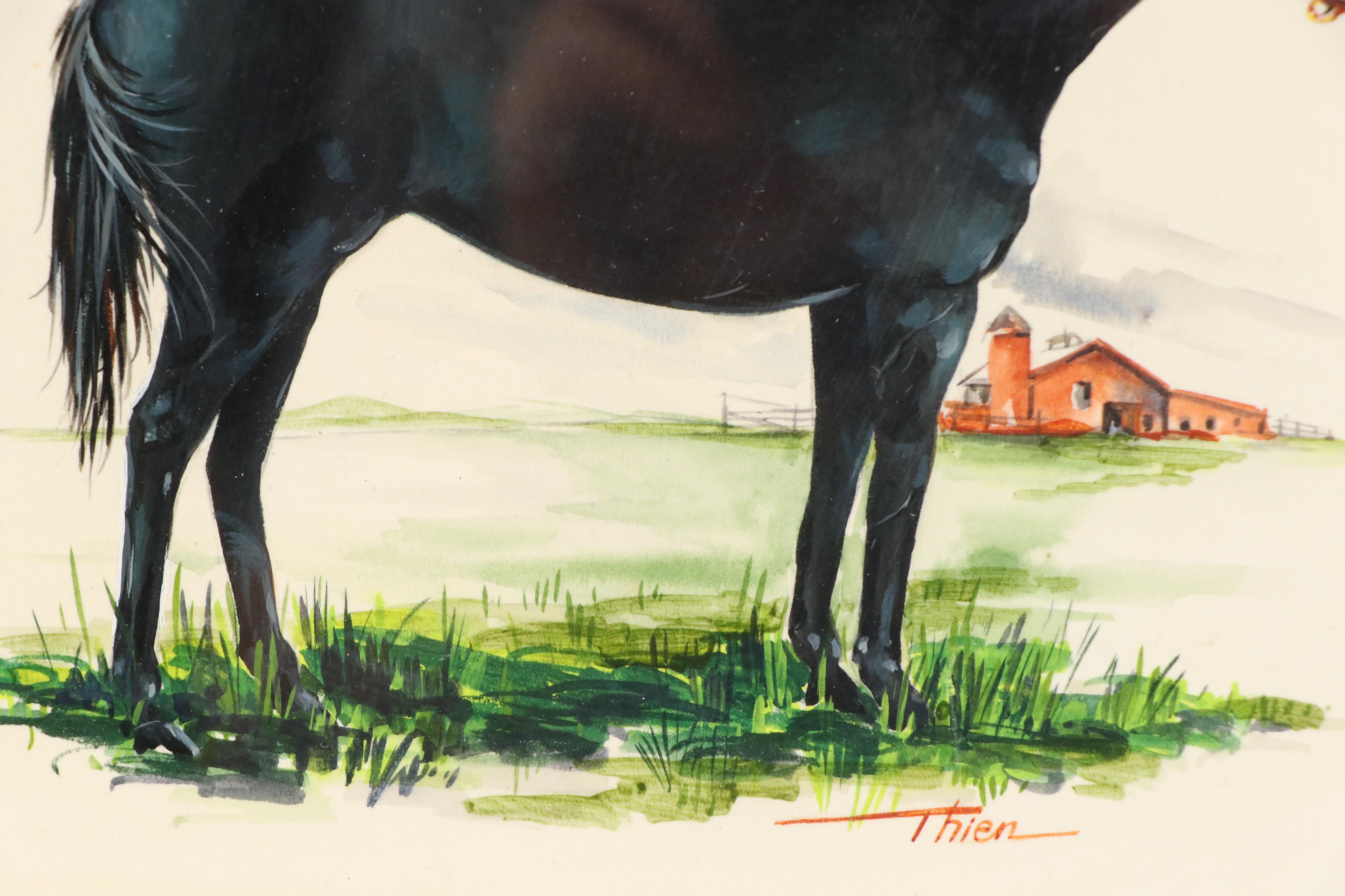 Thien Watercolor Horse Portrait