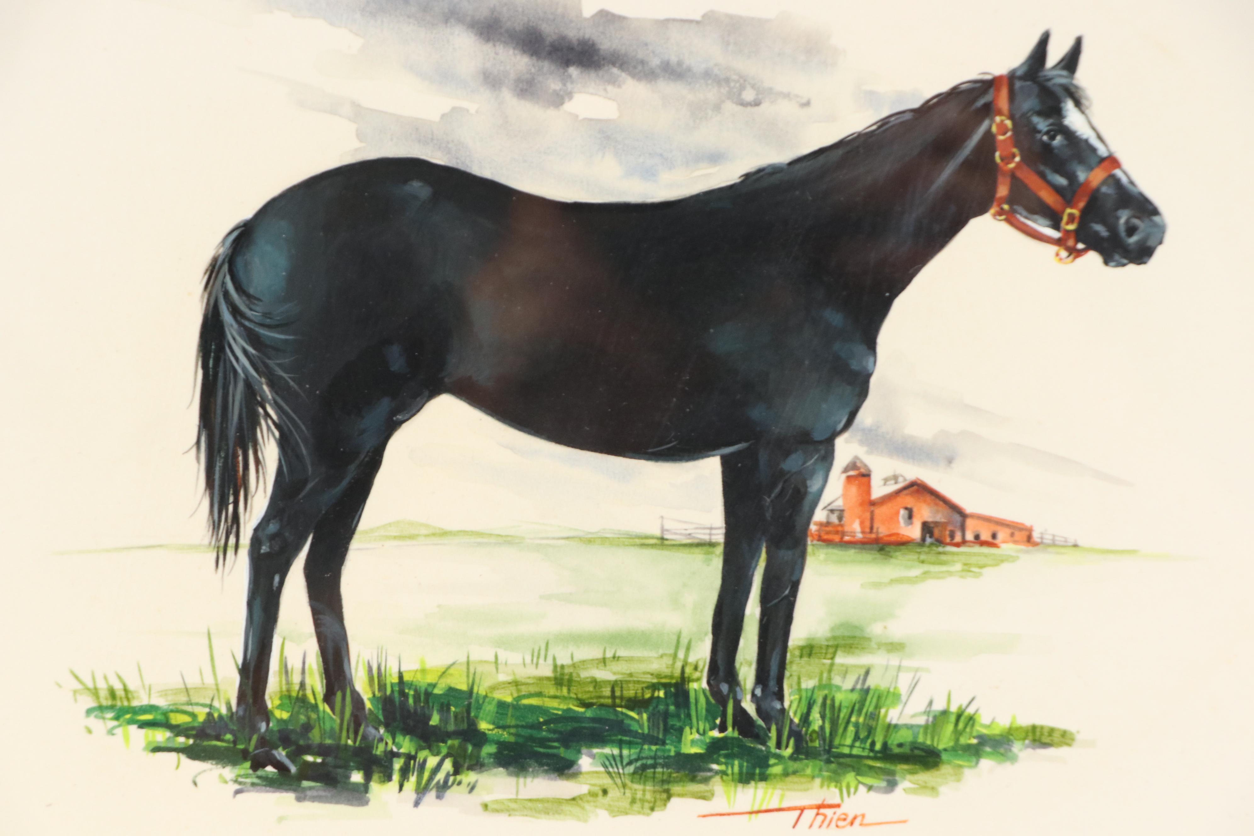 Thien Watercolor Horse Portrait
