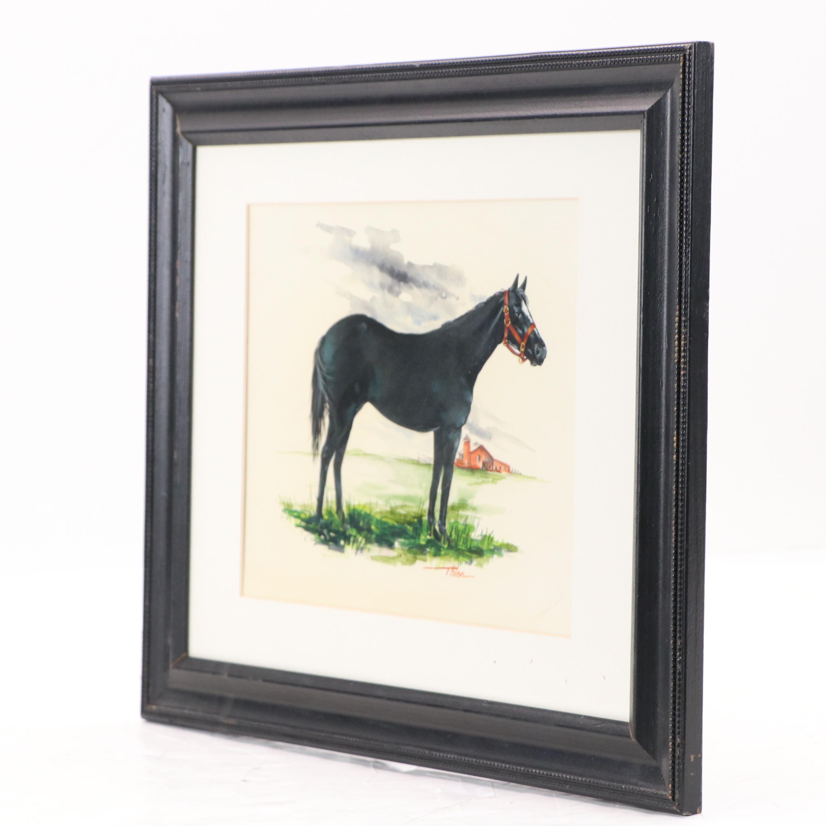 Thien Watercolor Horse Portrait