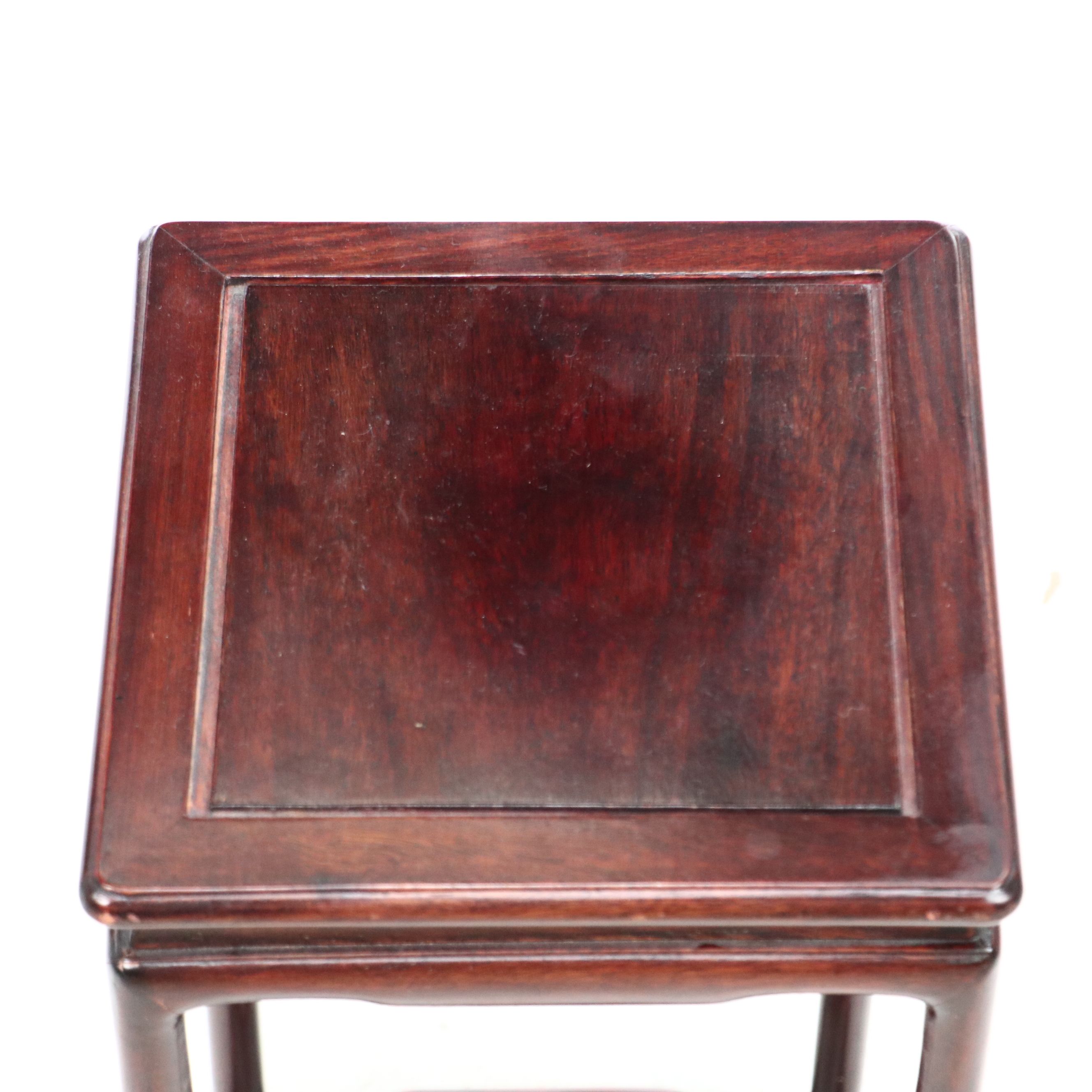 Chinese Style Mahogany Plant Stand, Late 20th Century