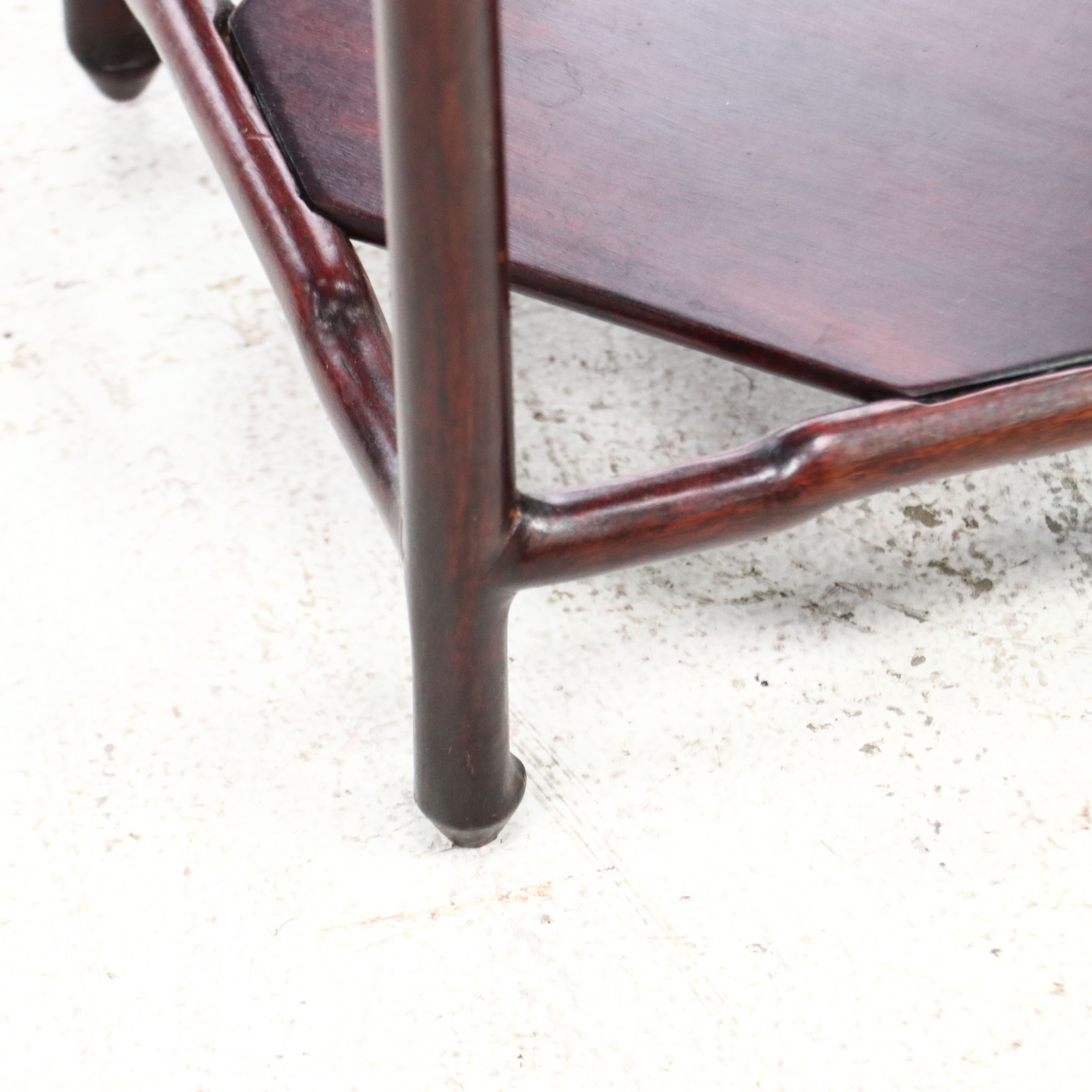 Chinese Style Mahogany Plant Stand, Late 20th Century