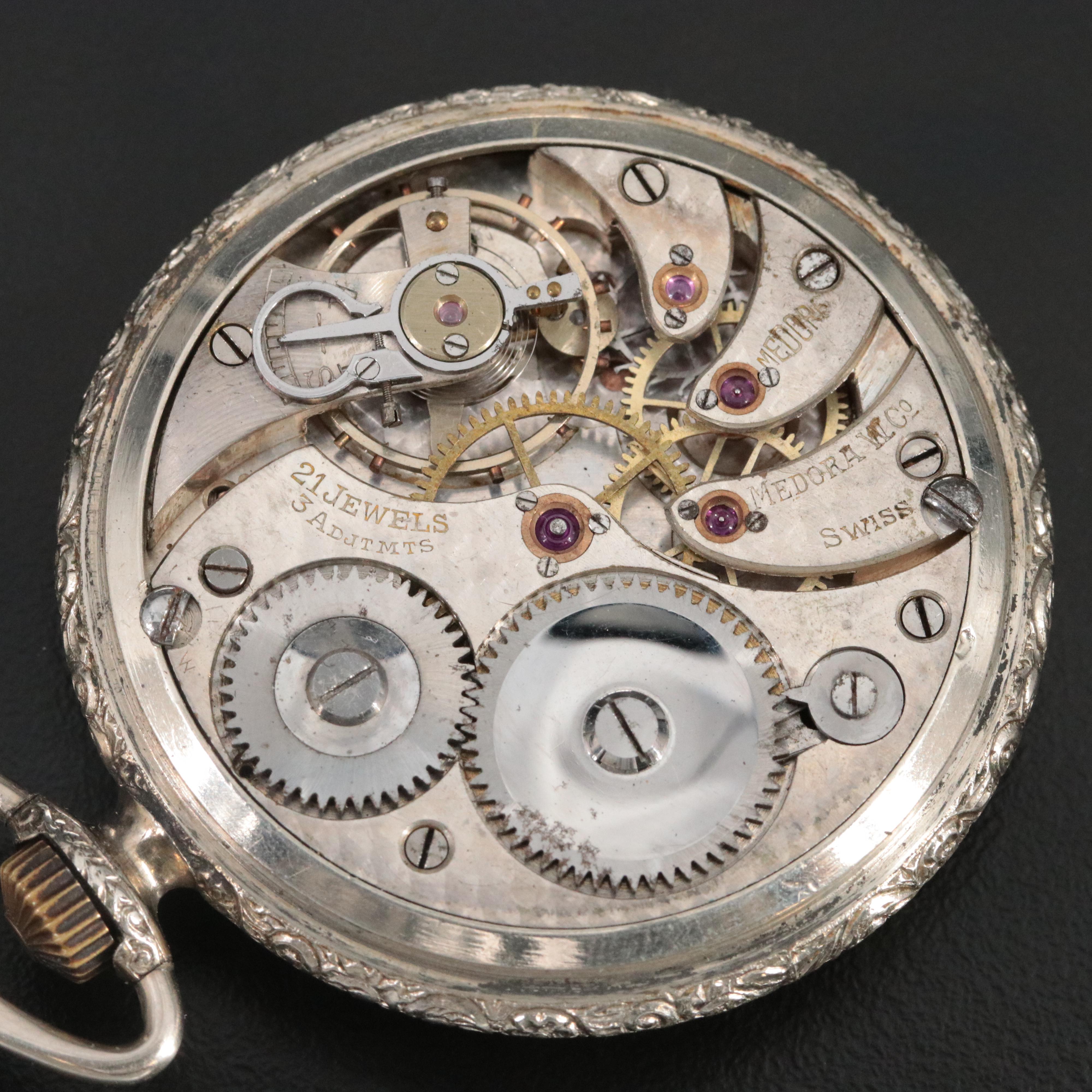 Vintage Medora Swiss Made Pocket Watch