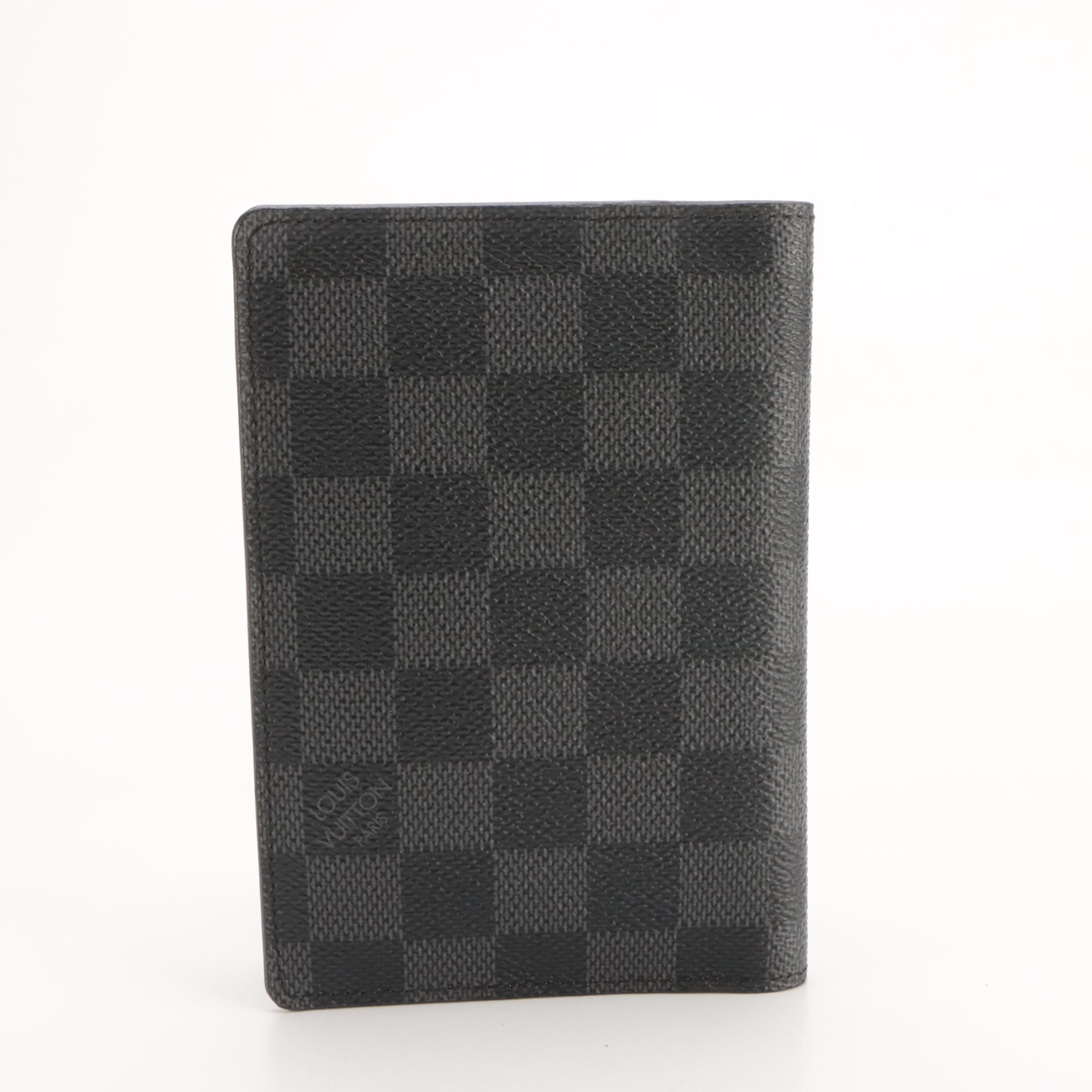 Louis Vuitton Passport Holder in Damier Graphite Coated Canvas