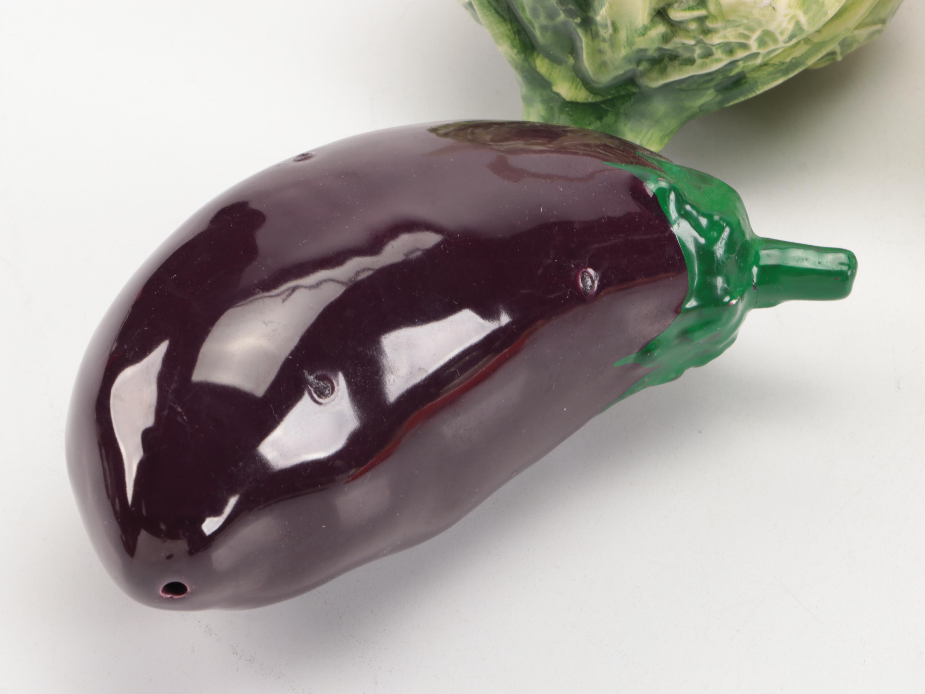 Fitz & Floyd Ceramic Basket with Decorative Vegetables