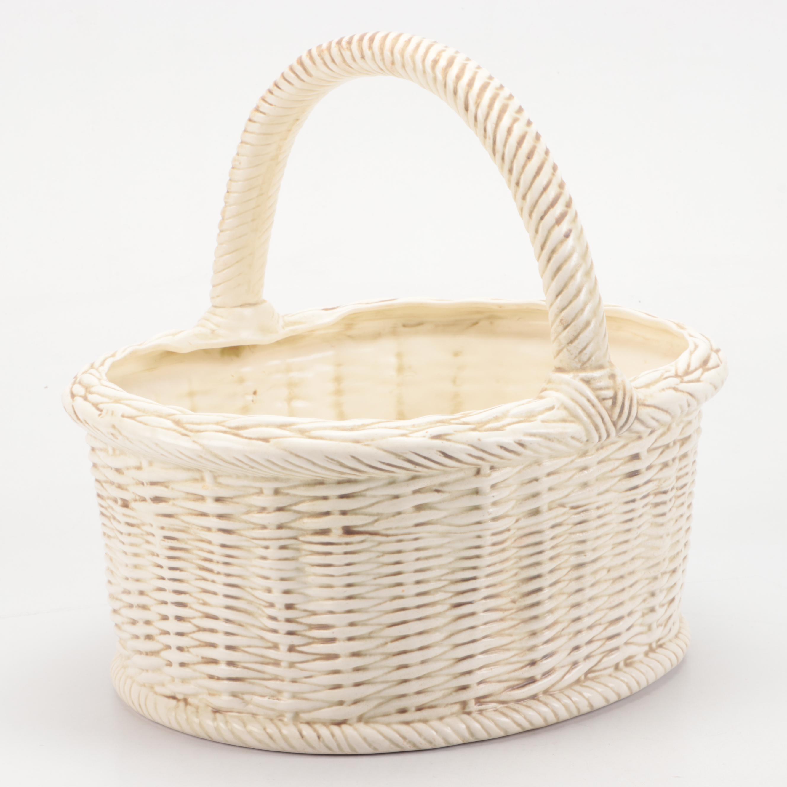Fitz & Floyd Ceramic Basket with Decorative Vegetables