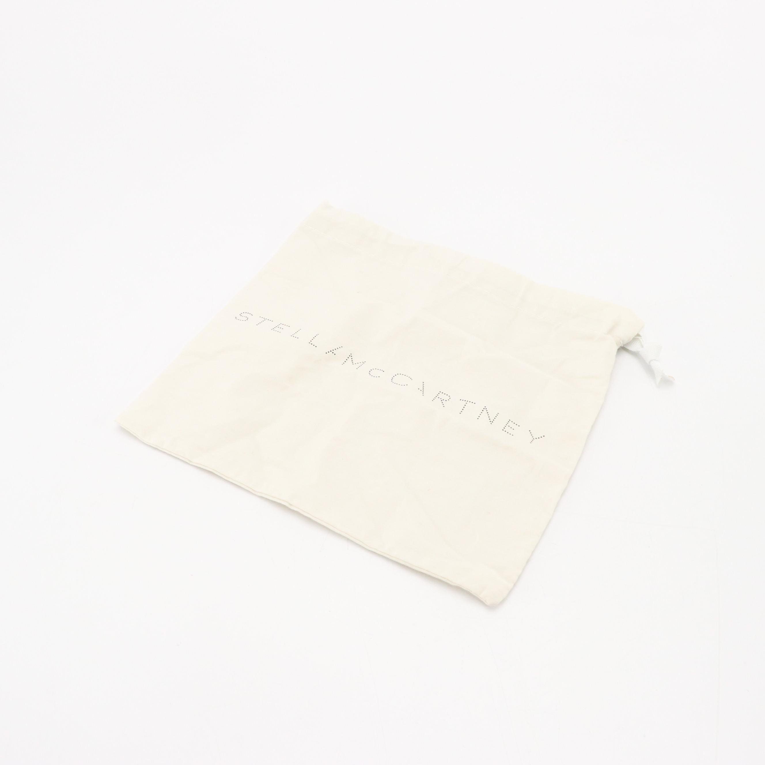 Stella Mccartney Mini Falabella Chain Strap Bag in Grey Shaggy Deer Faux-Leather