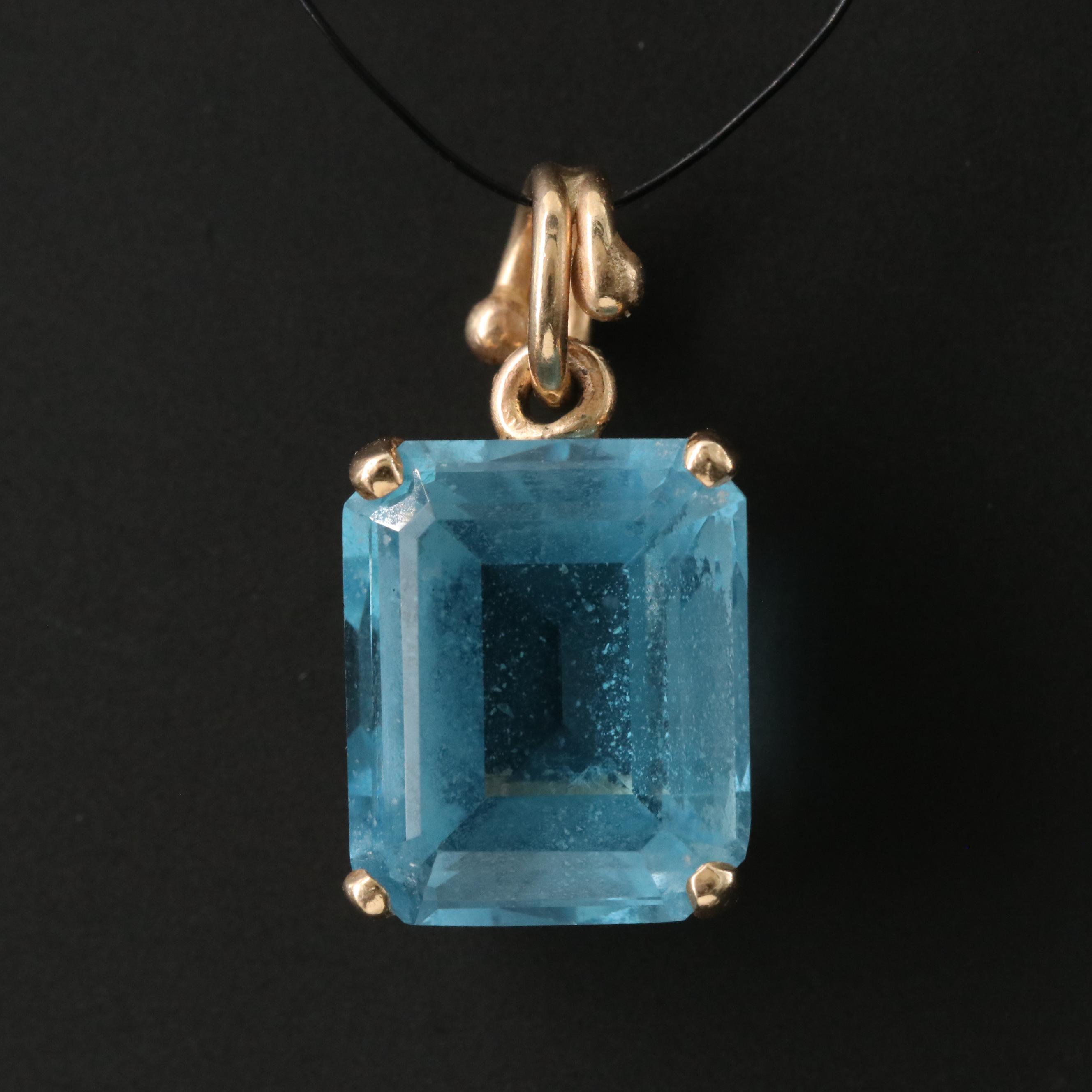 14K Topaz Pendant