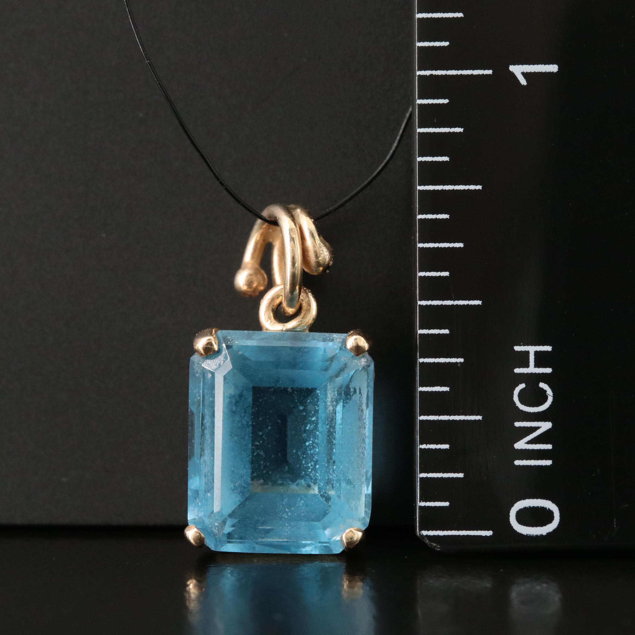 14K Topaz Pendant