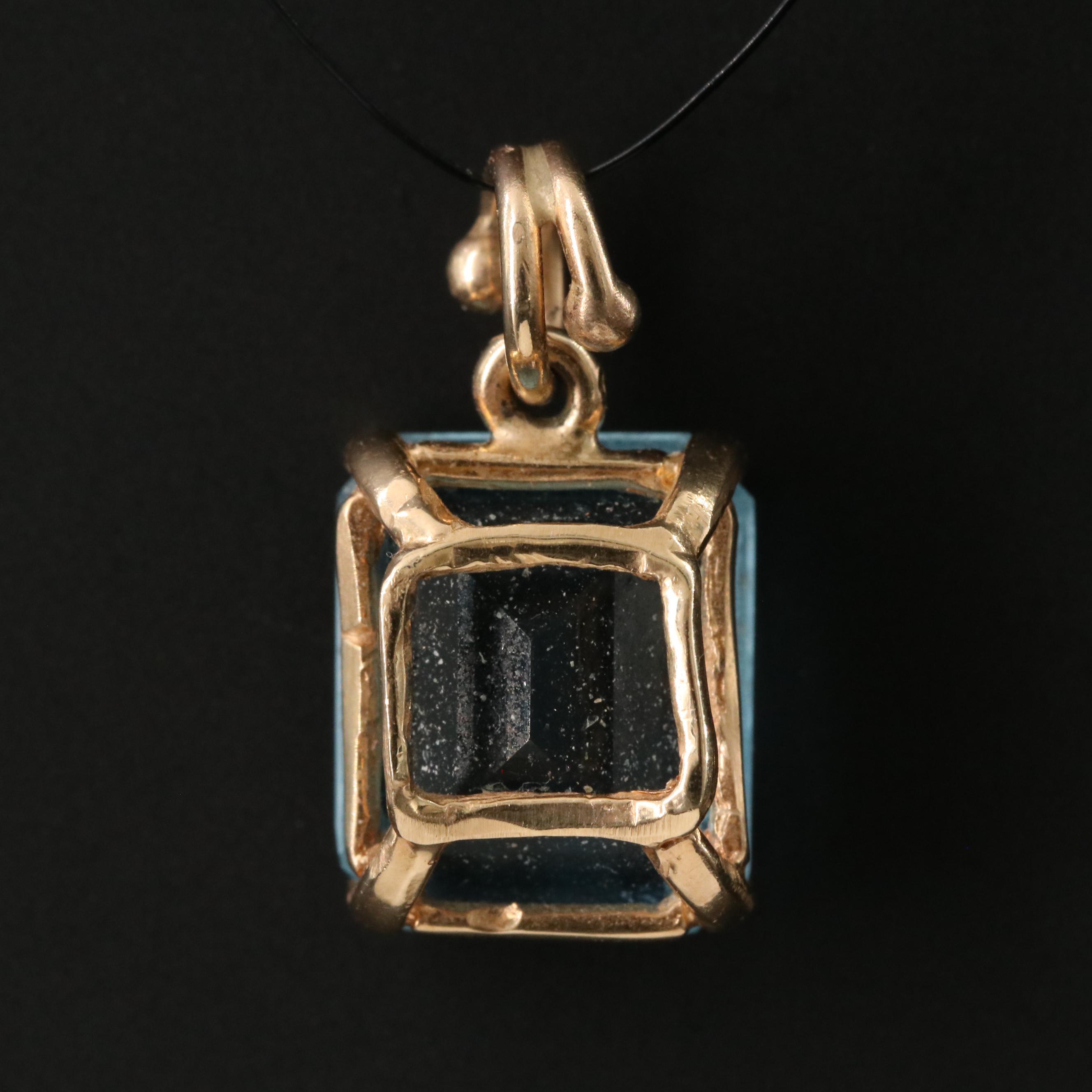 14K Topaz Pendant