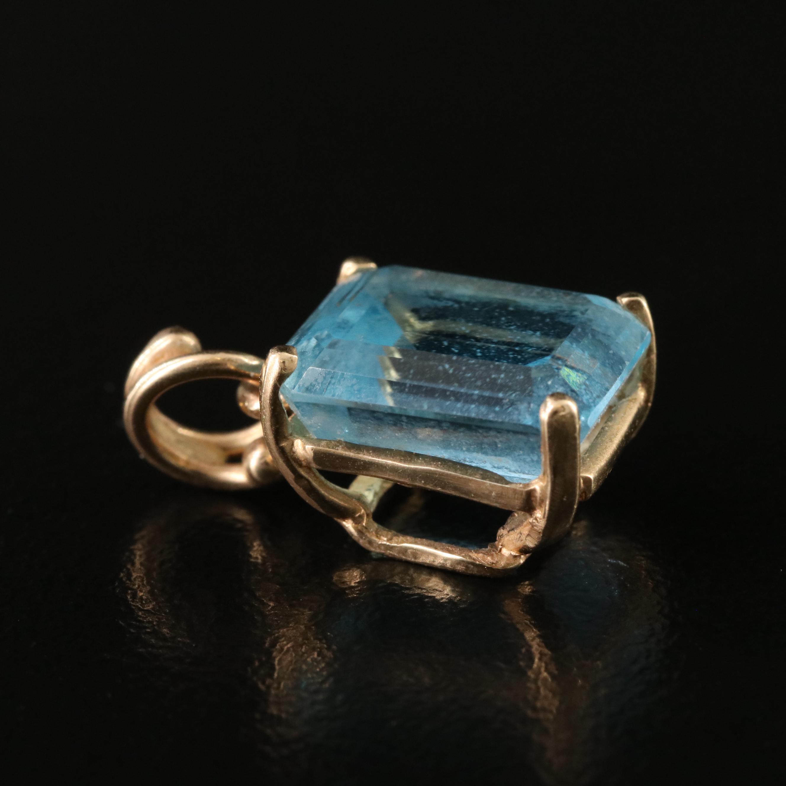 14K Topaz Pendant