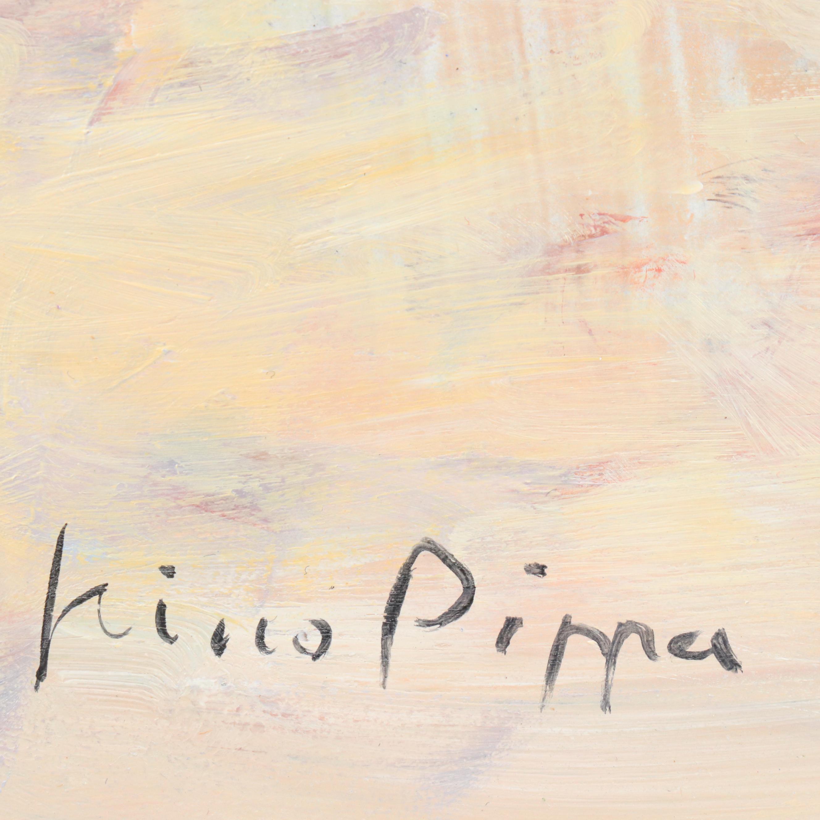 Nino Pippa Oil Painting "Cape Hatteras, Three's Company At The Beach," 2018