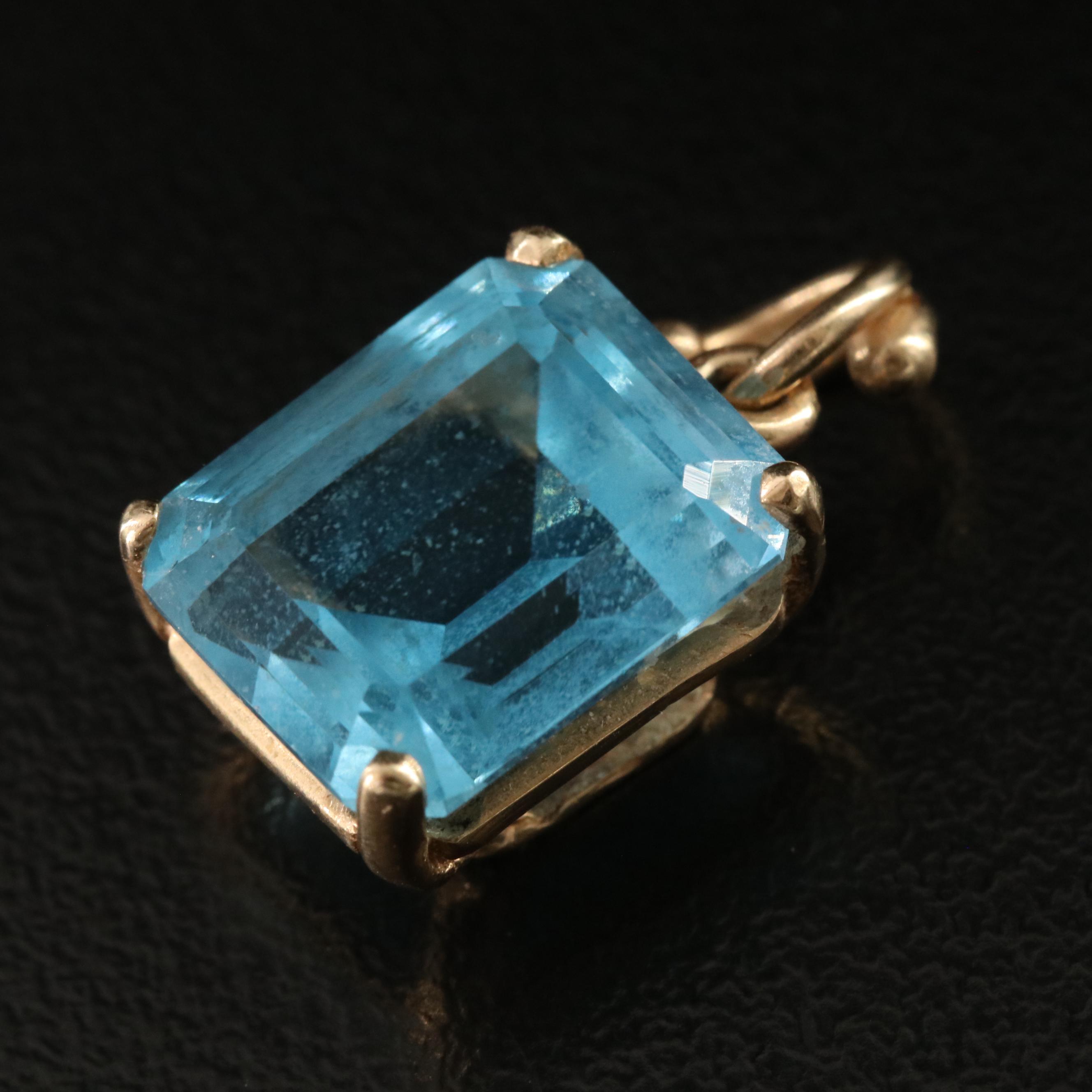 14K Topaz Pendant