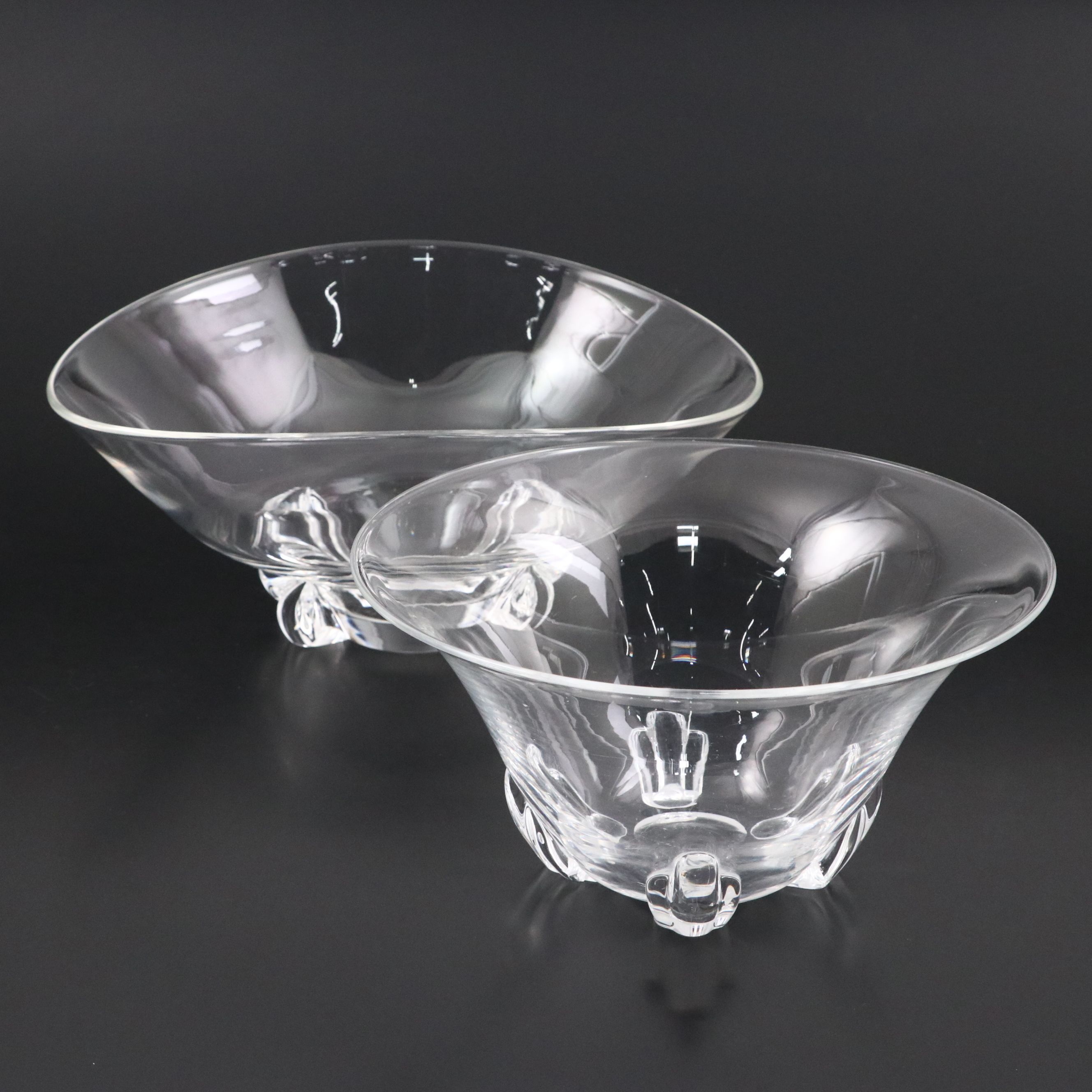 Donald Pollard for Steuben and Other Low Footed Steuben Art Glass Bowls