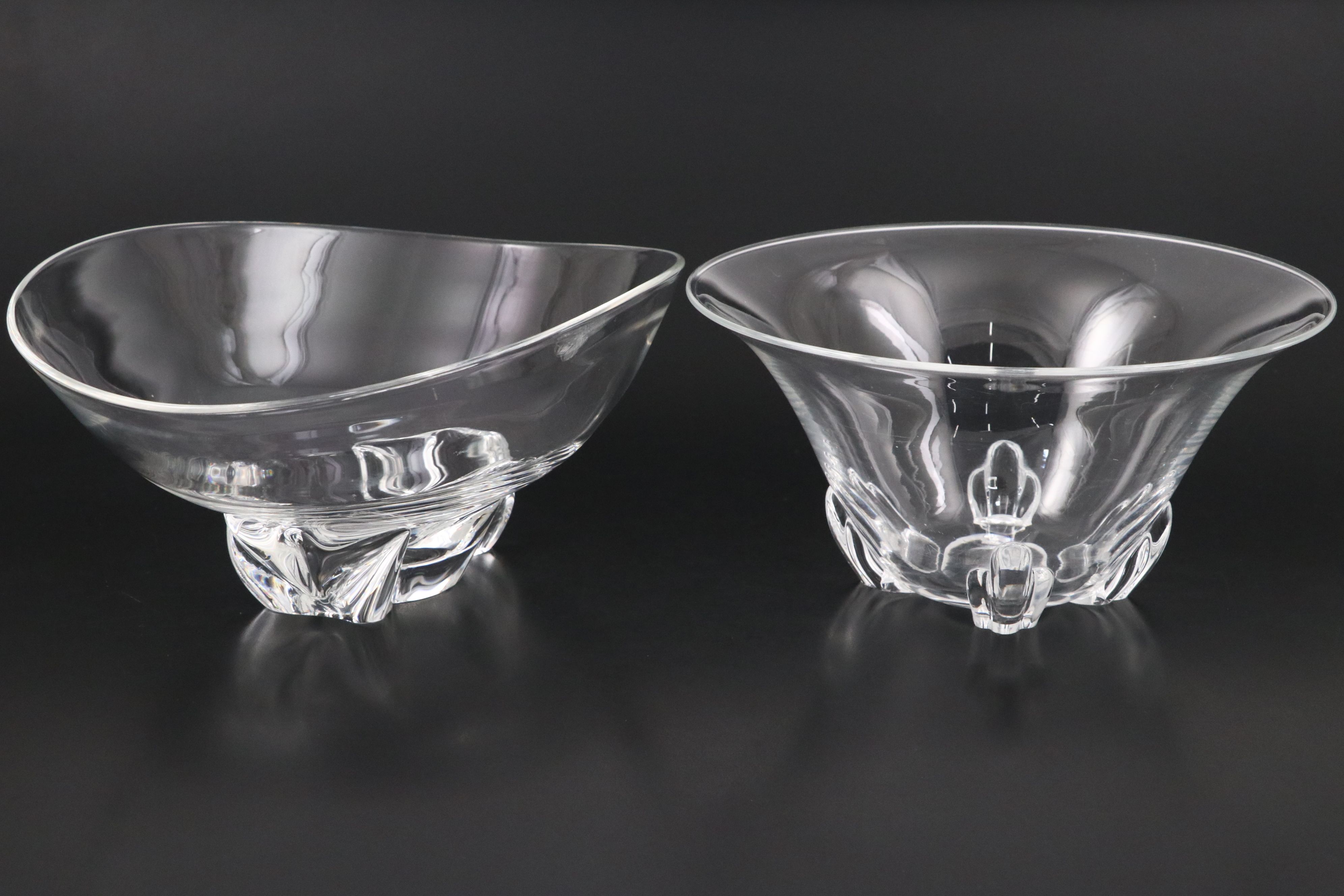 Donald Pollard for Steuben and Other Low Footed Steuben Art Glass Bowls