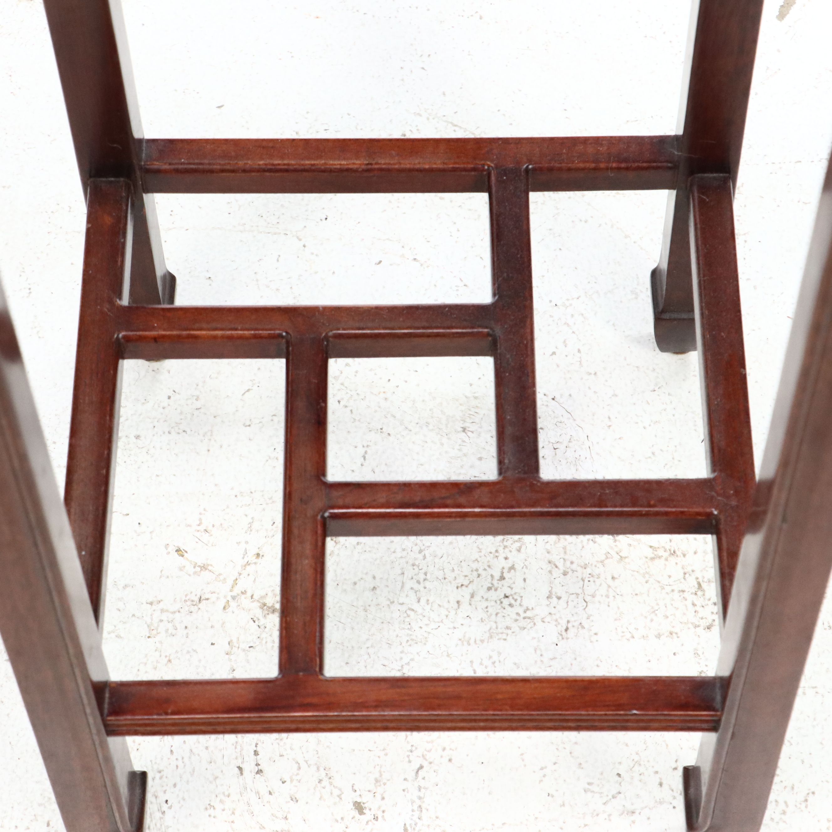 Chinese Style Carved Mahogany Plant Stand, Late 20th to 21st Century