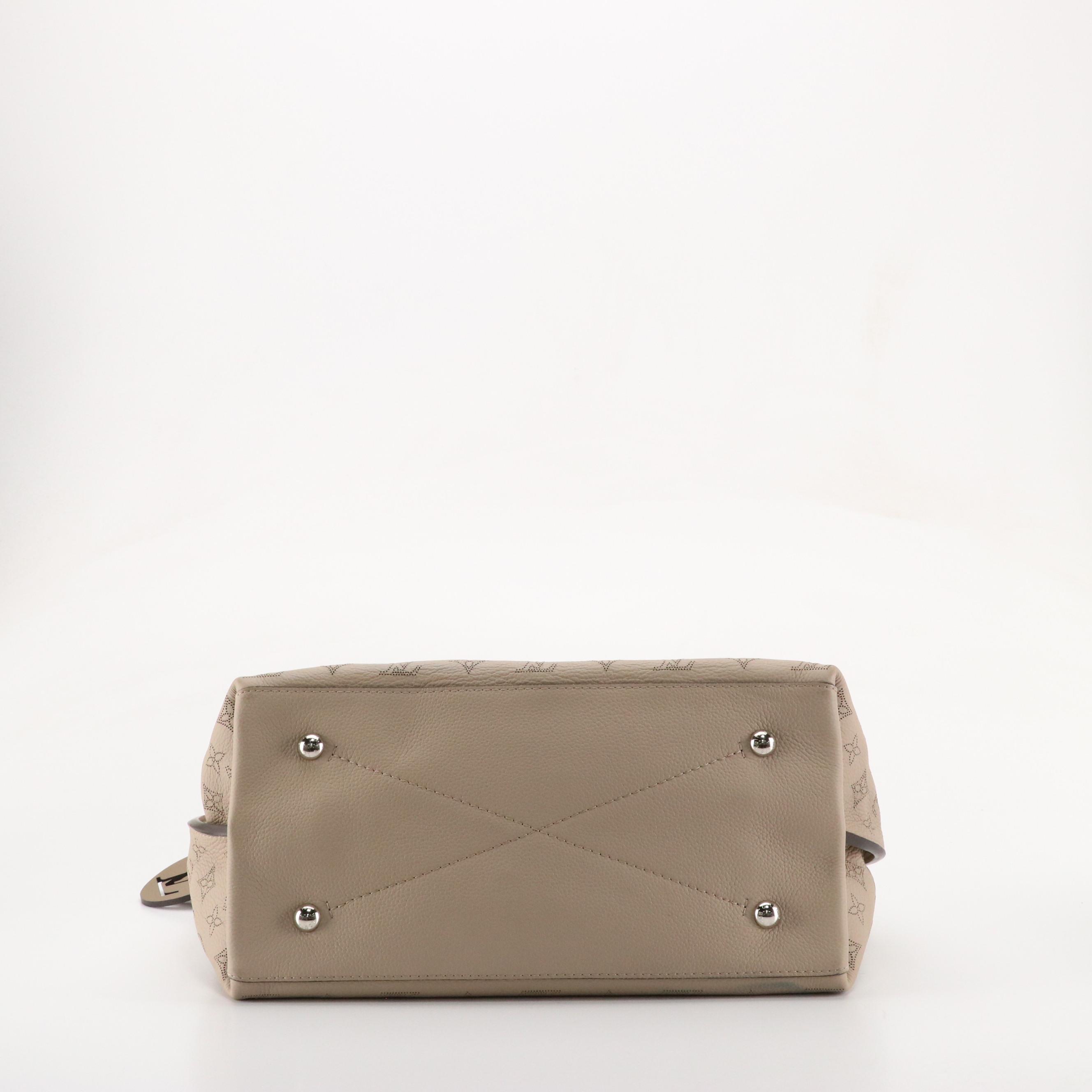 Louis Vuitton Carmel Hobo Bag in 'Galet Gray' Monogram Mahina Calfskin Leather